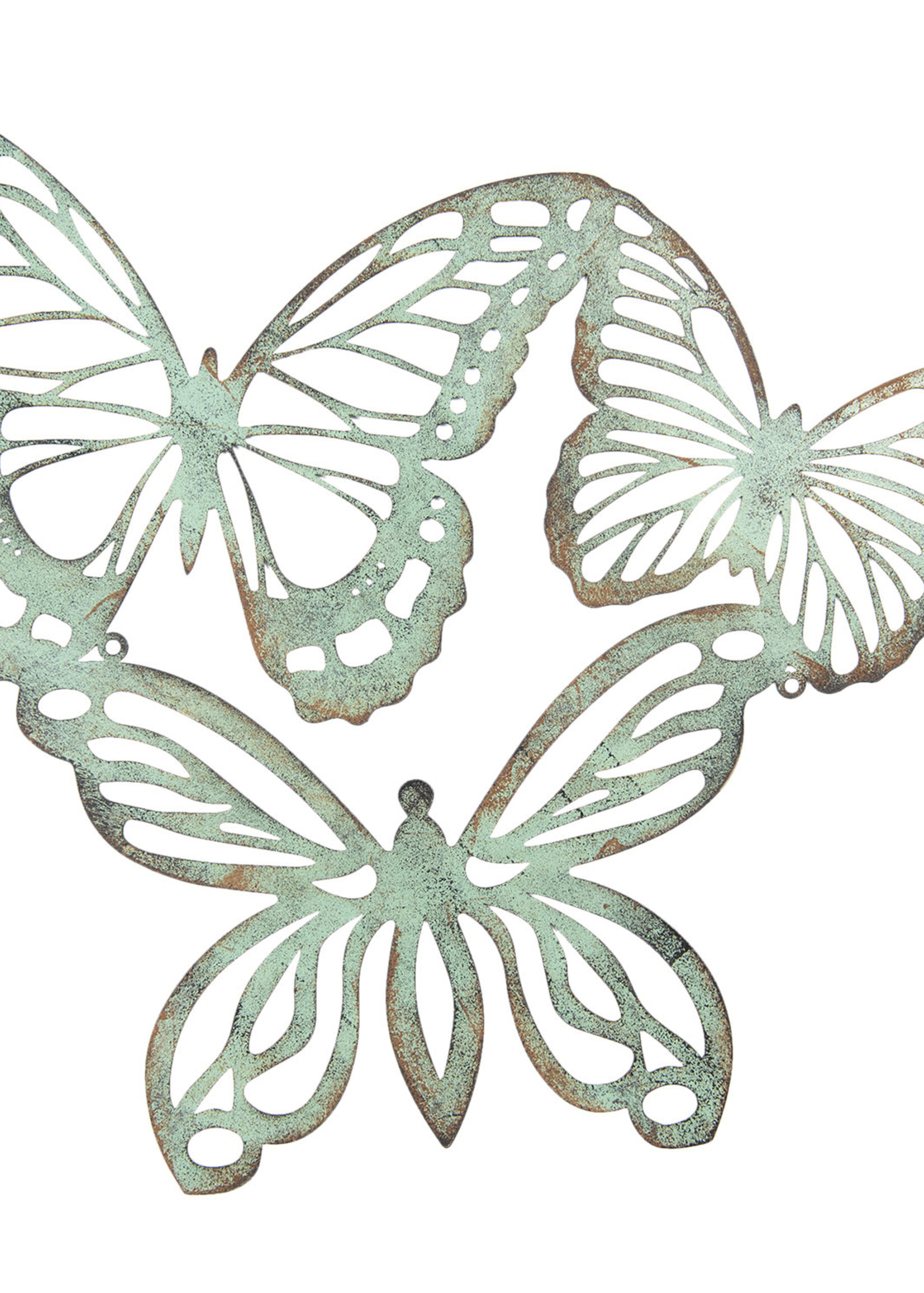 Clayre & Eef Décoration murale papillons 53*1*45 cm 6Y3184