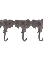 Clayre & Eef Portemanteau éléphants 29*3*12 cm 6Y3201