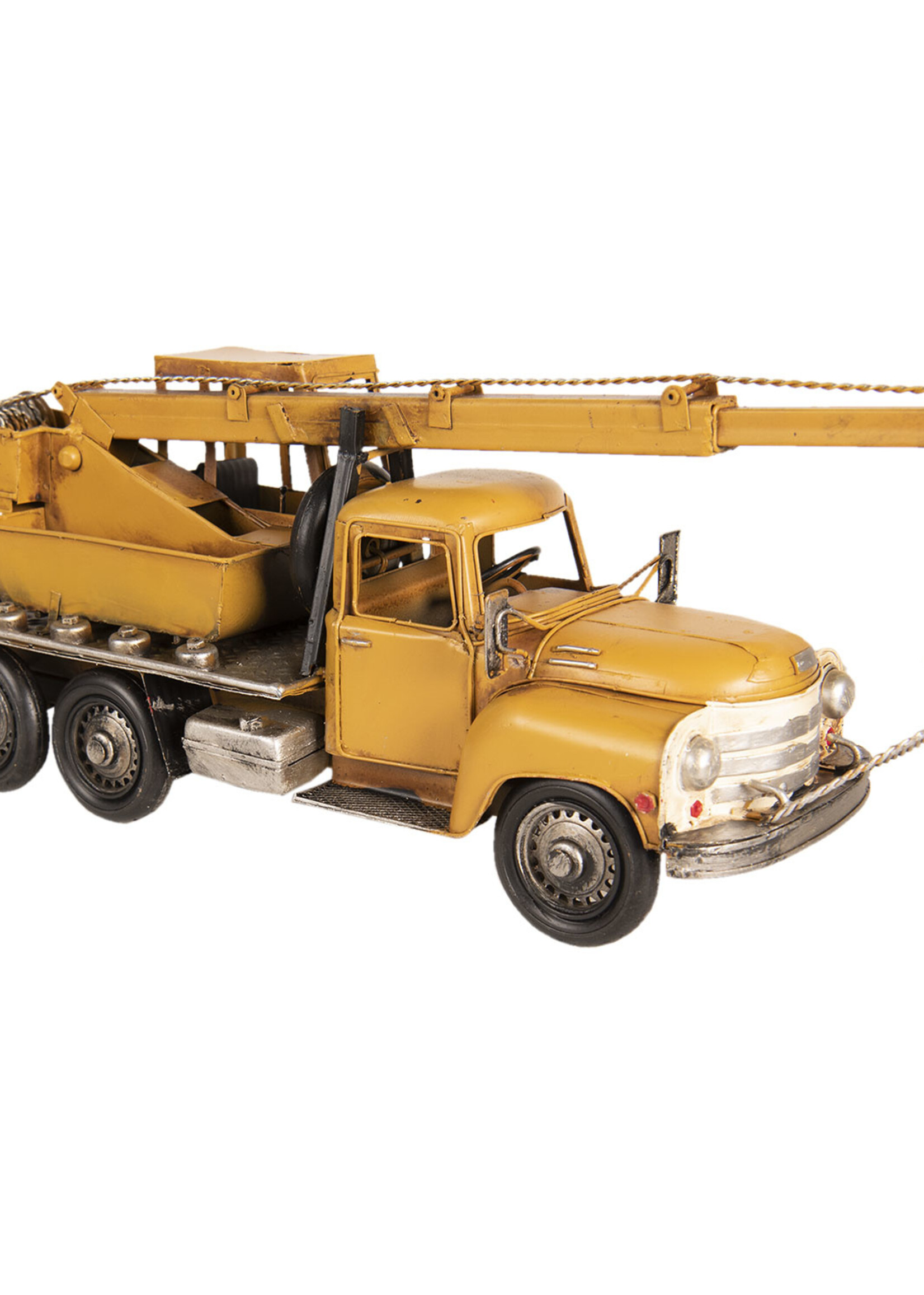 Clayre & Eef Modèle camion grue 41*12*16 cm 6Y3392