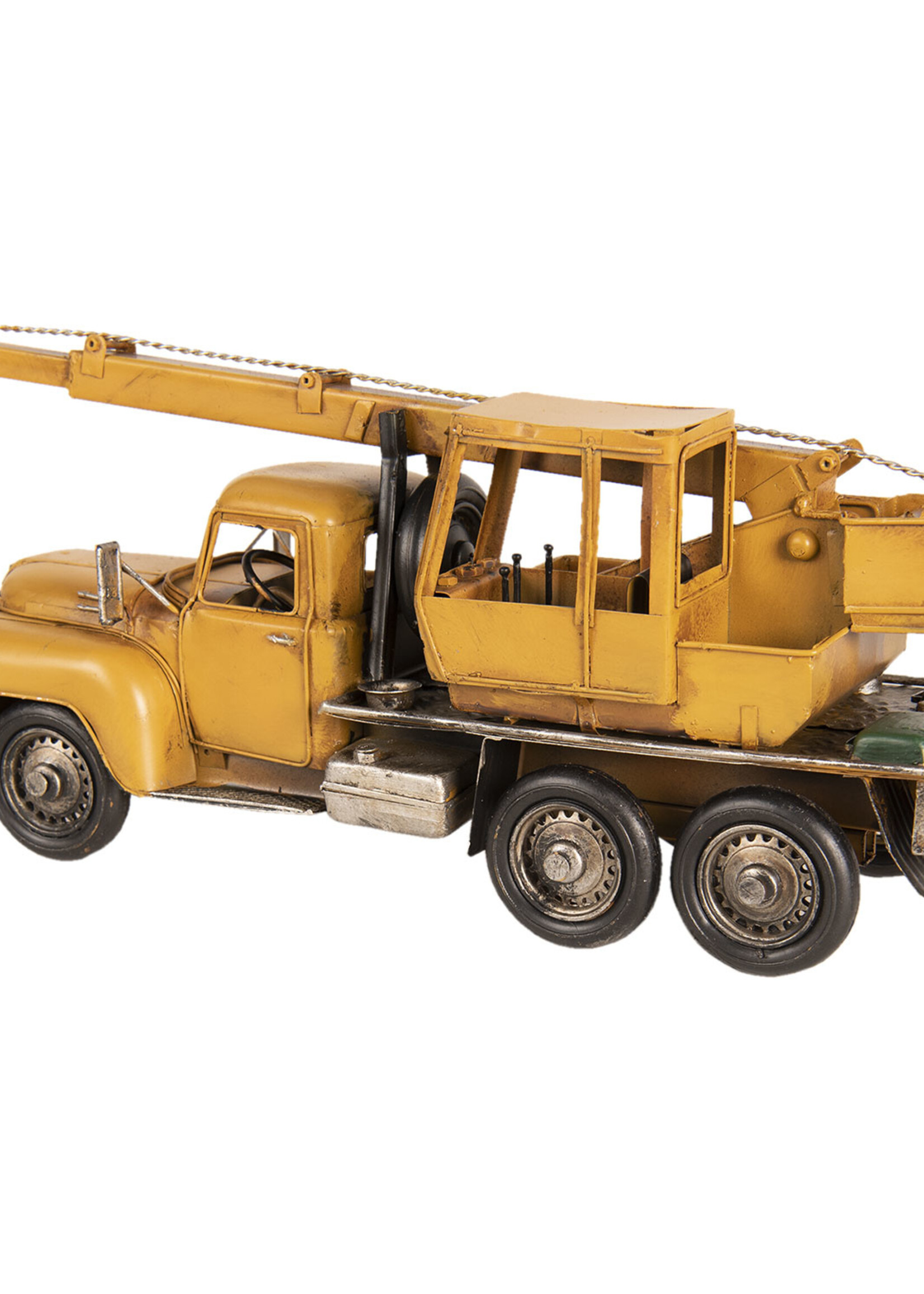 Clayre & Eef Modèle camion grue 41*12*16 cm 6Y3392