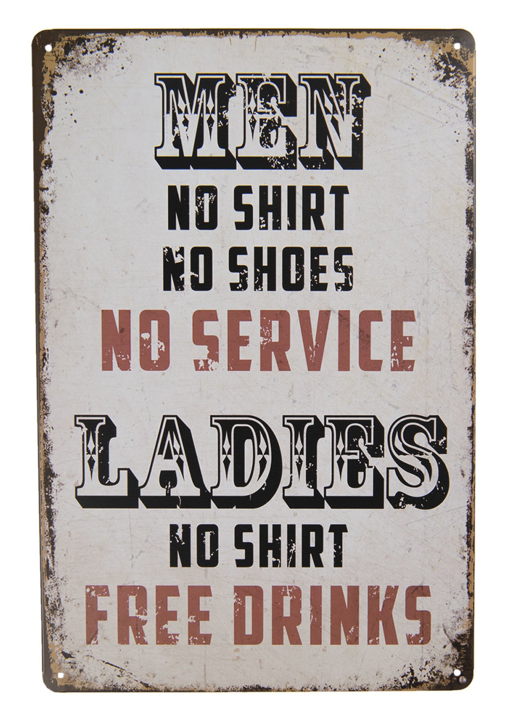 Clayre & Eef Tekstbord 20*30 cm 6Y3519