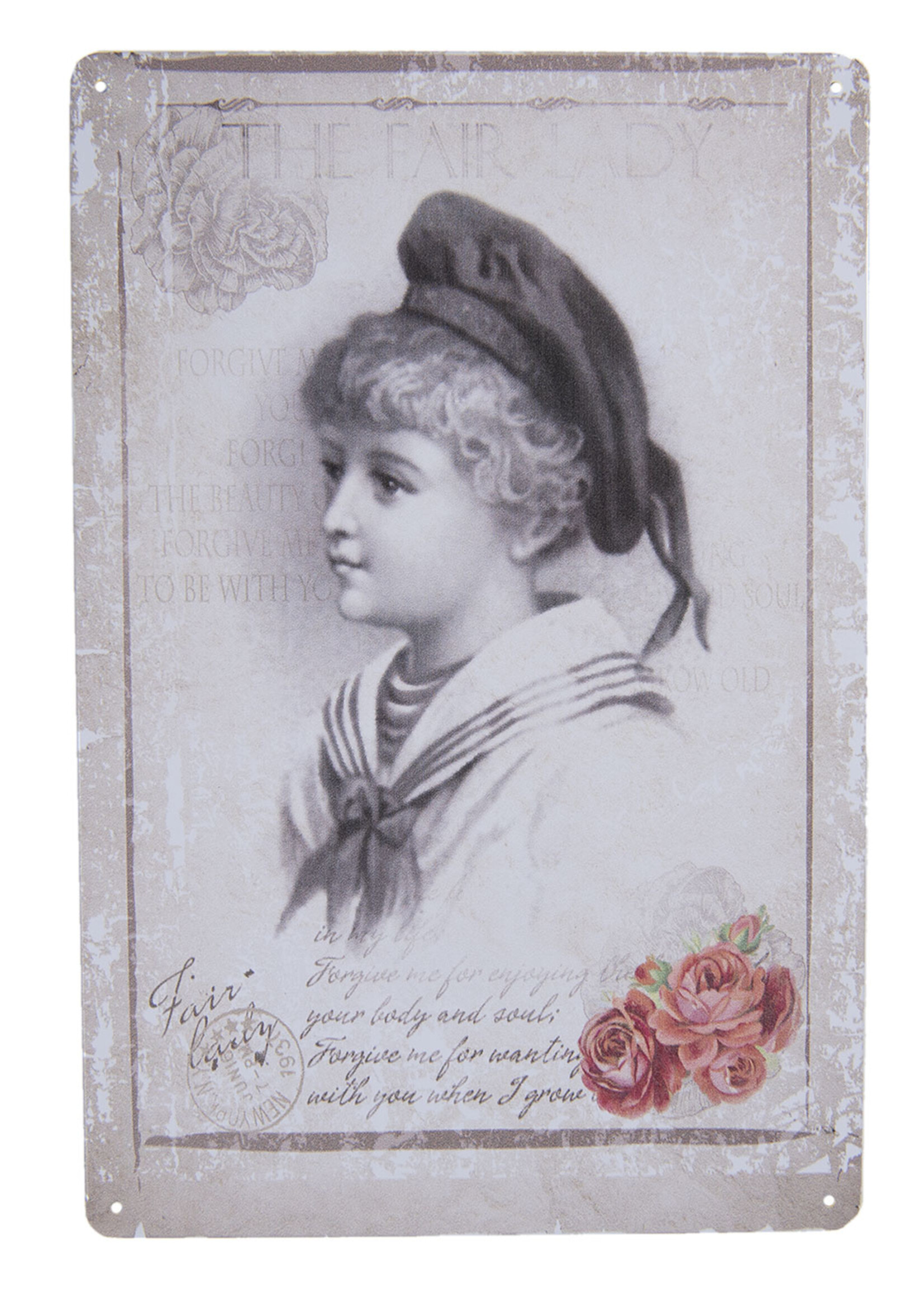 Clayre & Eef Plaque décorative 20*30 cm 6Y3528