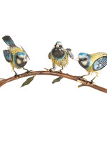 Clayre & Eef Decoratie vogels op tak 43*21*17 cm 6Y3542