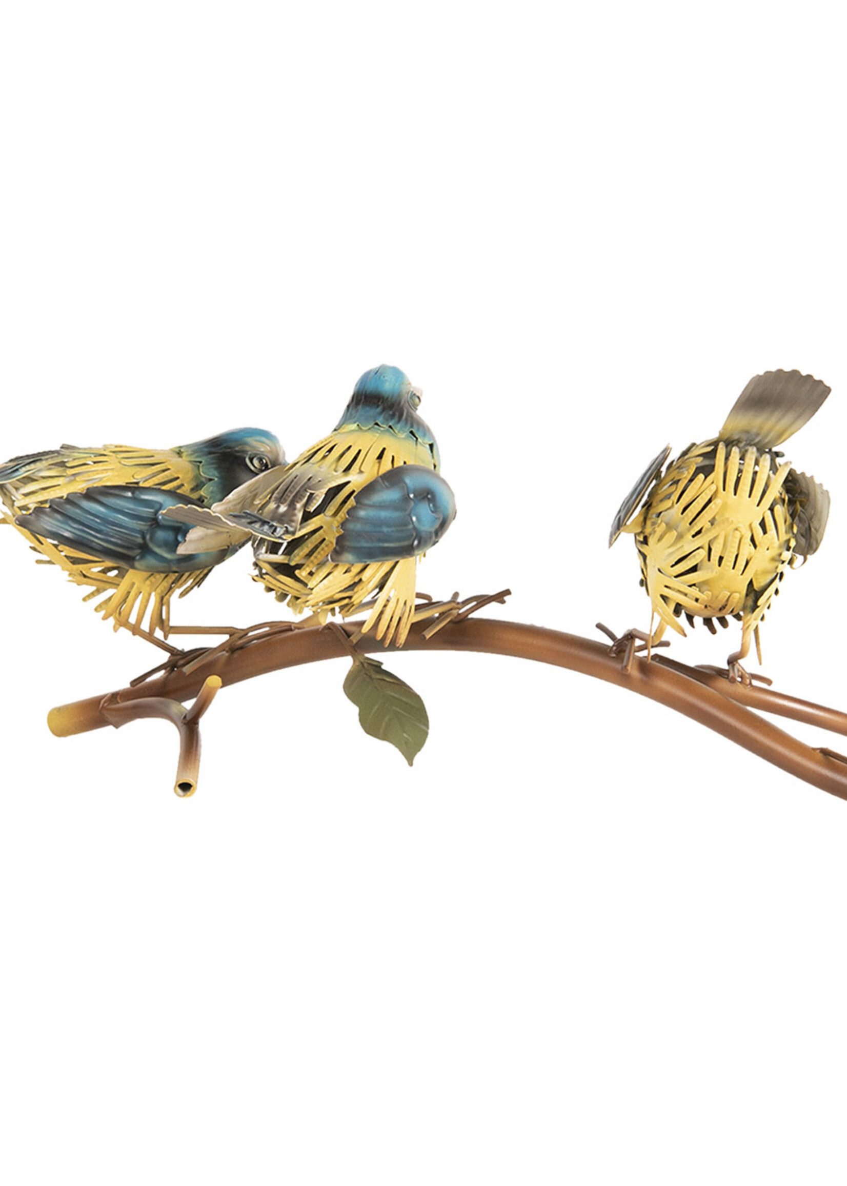 Clayre & Eef Décoration oiseaux sur une branche 43*21*17 cm 6Y3542