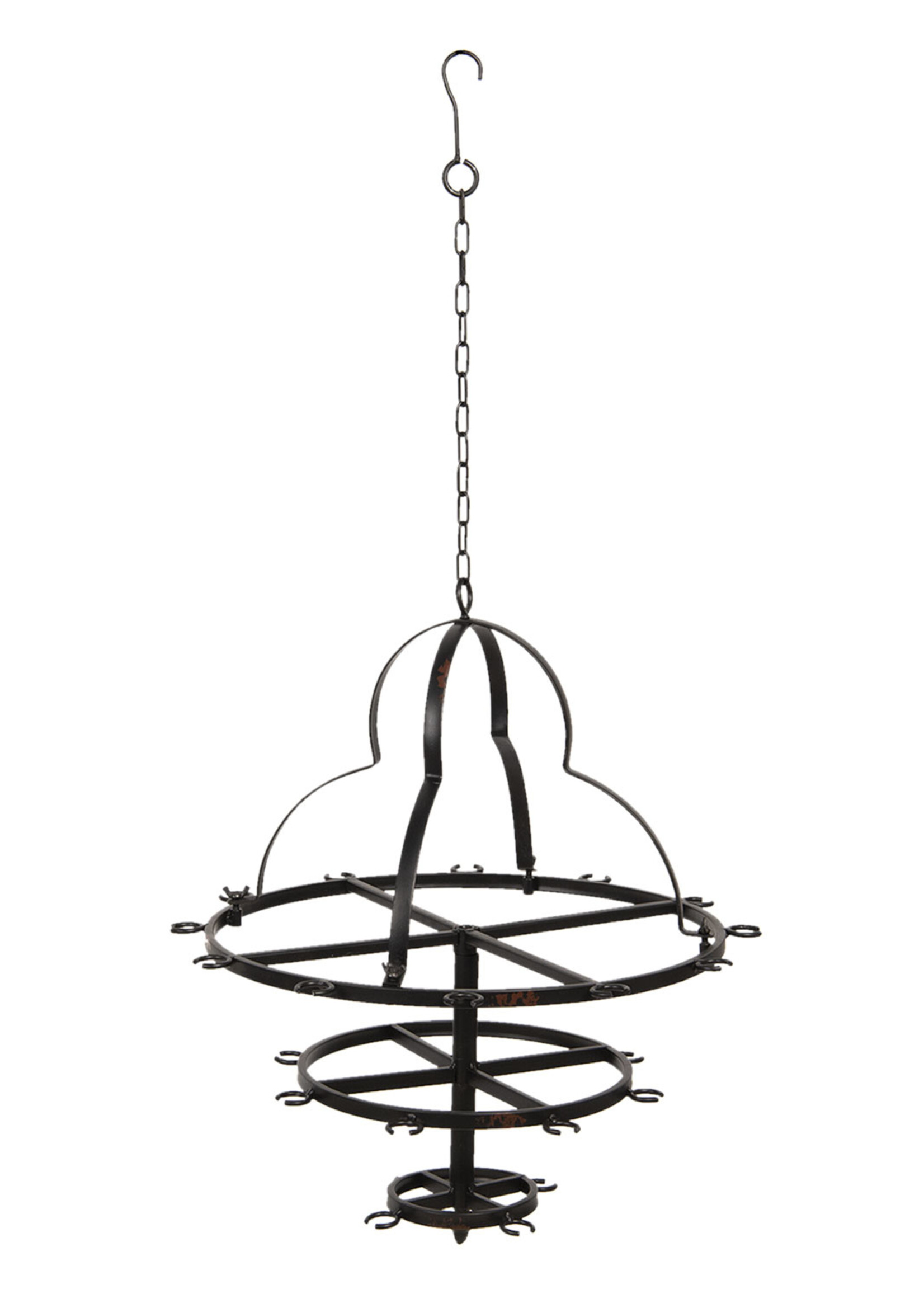 Clayre & Eef Hangend rek voor wijnglazen Ø 47*55 cm 6Y3574