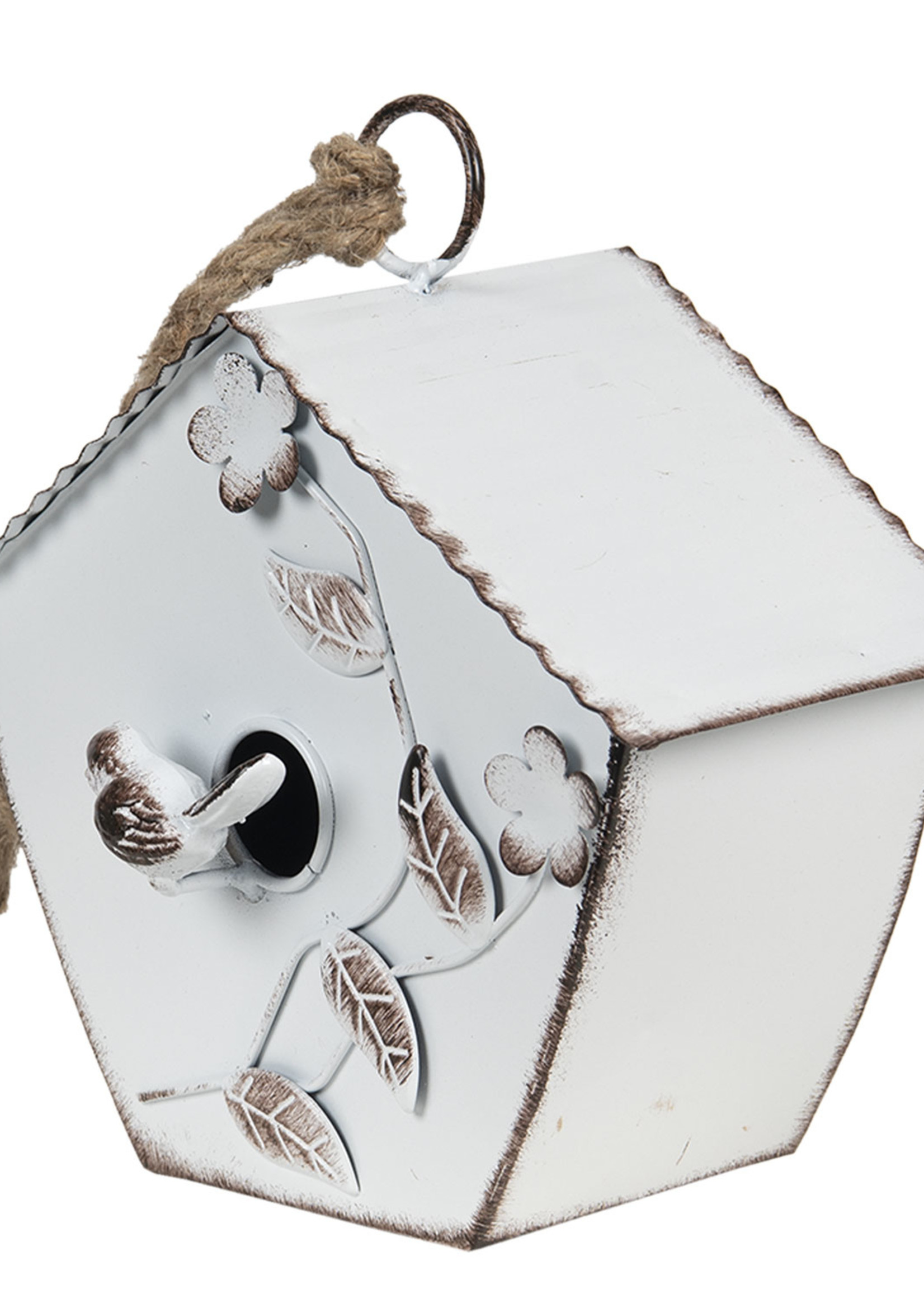 Clayre & Eef Decoratie vogelhuis 21*11*22 cm 6Y3721W