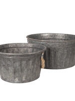 Clayre & Eef Décoration seau en fer (2) Ø 35*17 / Ø 27*15 cm 6Y3735