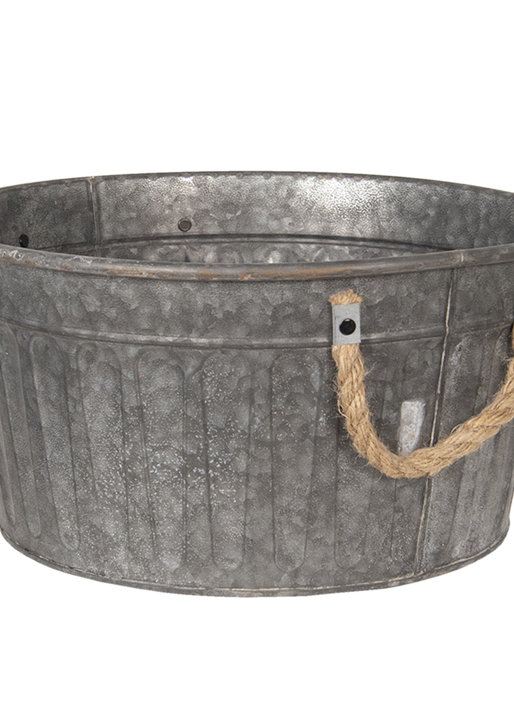 Clayre & Eef Décoration seau en fer (2) Ø 35*17 / Ø 27*15 cm 6Y3735