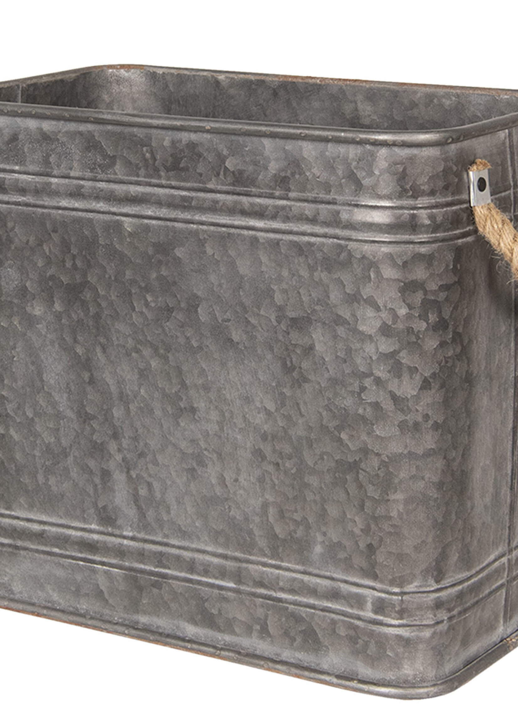 Clayre & Eef Décoration seau en fer (2) 44*26*39 / 38*22*33 cm 6Y3737