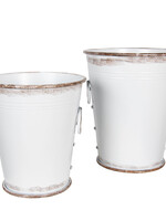 Clayre & Eef Decoratie emmer (2) Ø 37*42 / 32*35 cm 6Y3738W