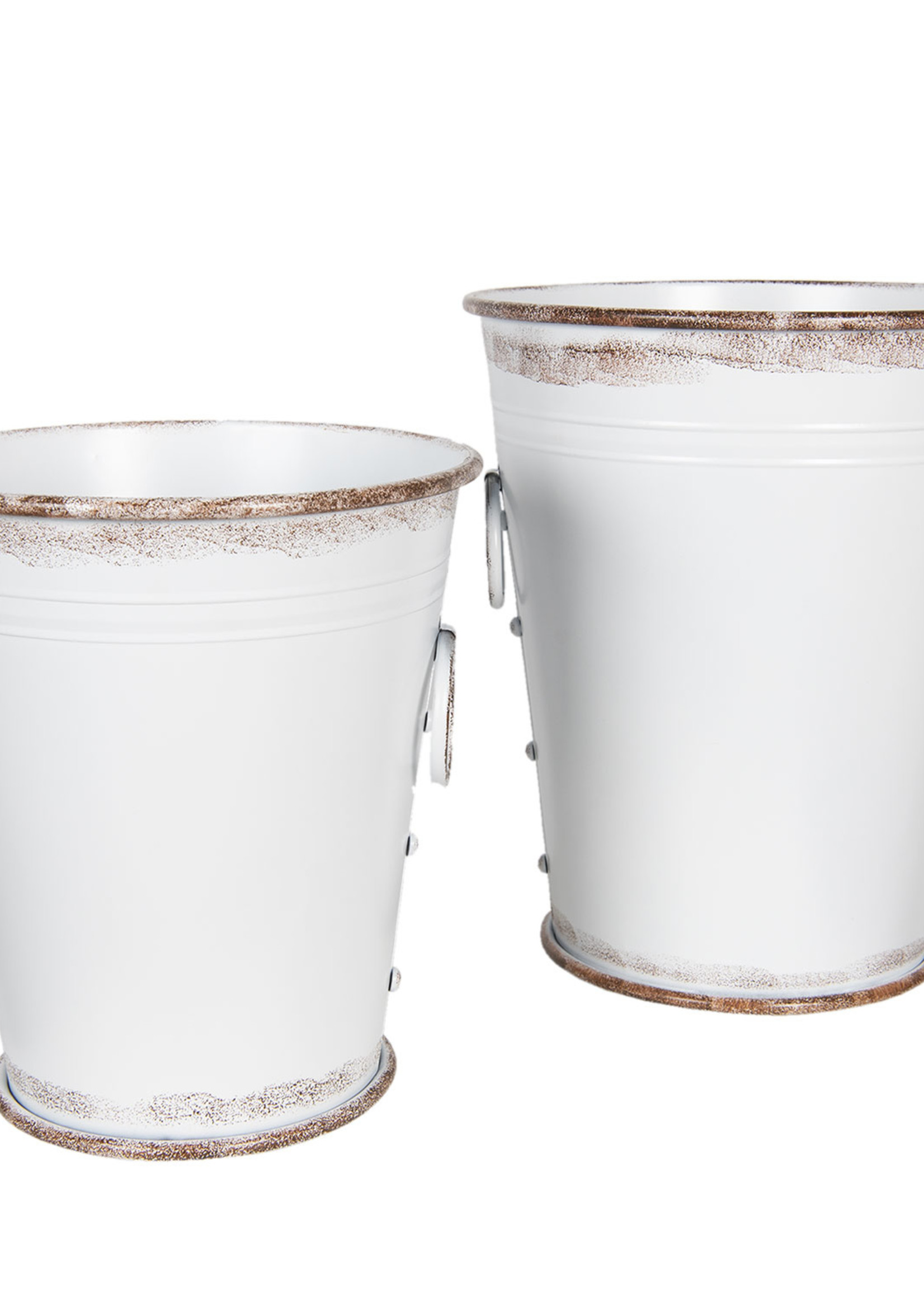 Clayre & Eef Decoration seau (2) Ø 37*42 / 32*35 cm 6Y3738W