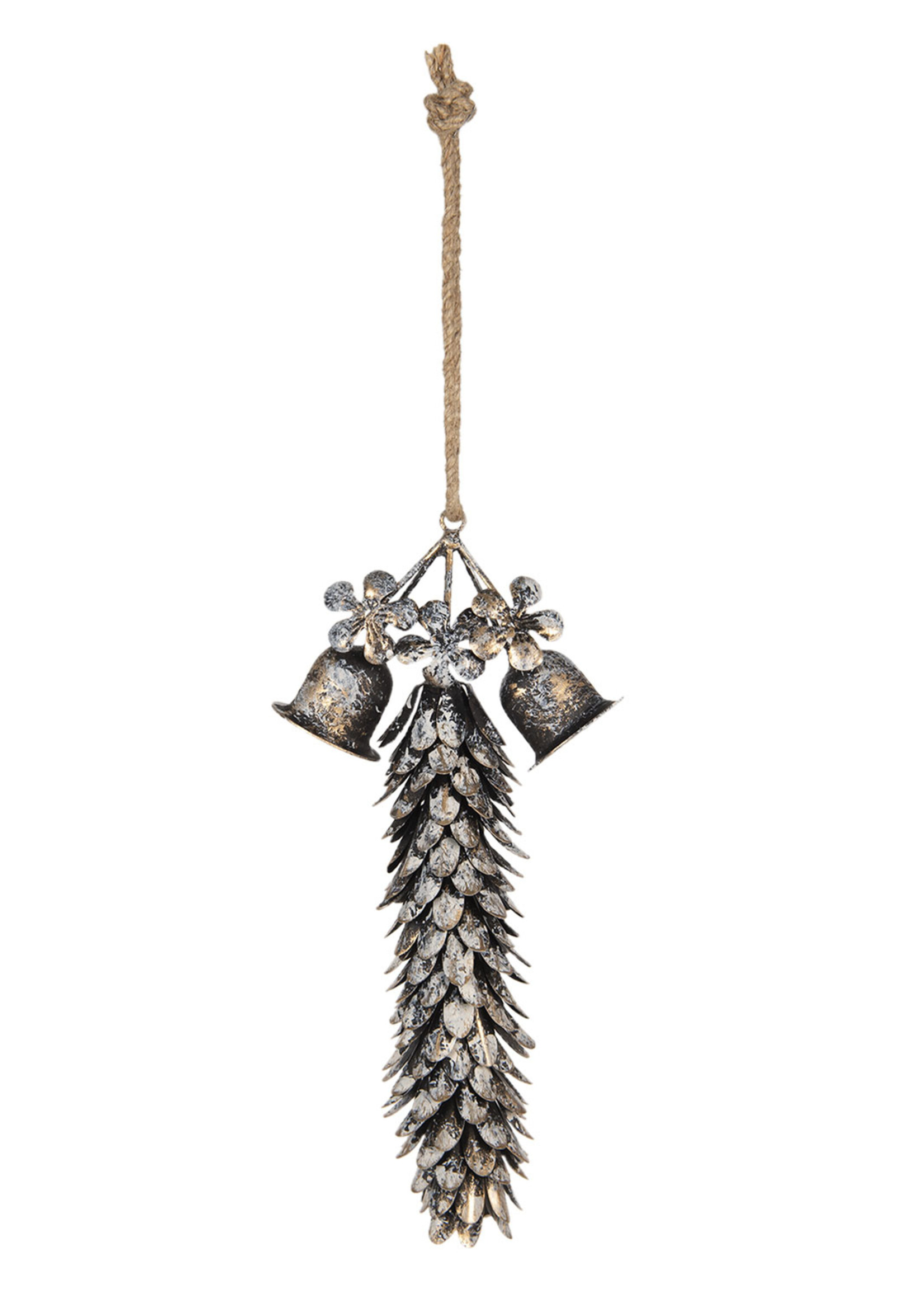 Clayre & Eef Kerstbal dennenappel 7*4*20 cm 6Y3746