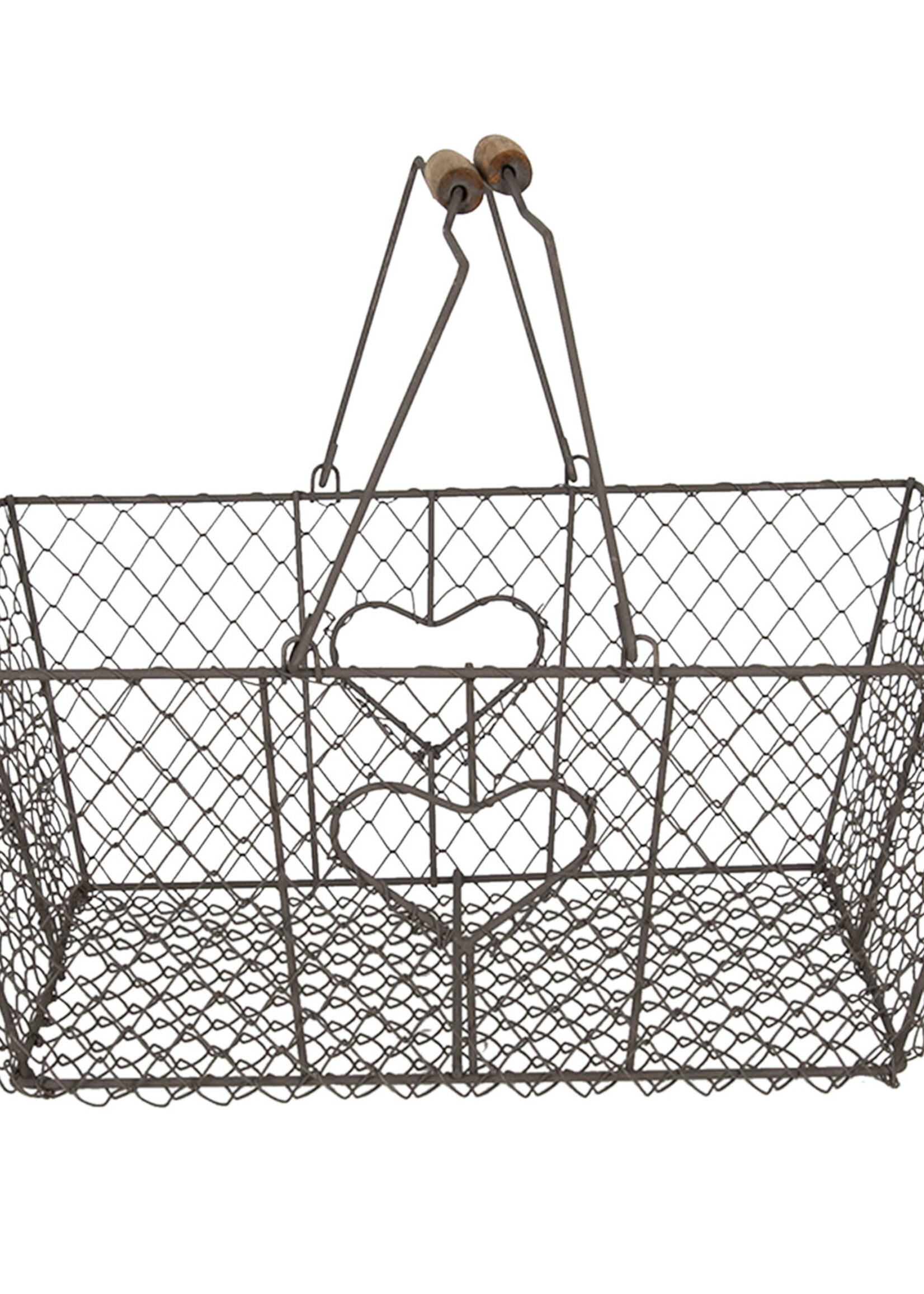 Clayre & Eef Panier de fer 38*28*16 cm 6Y3758