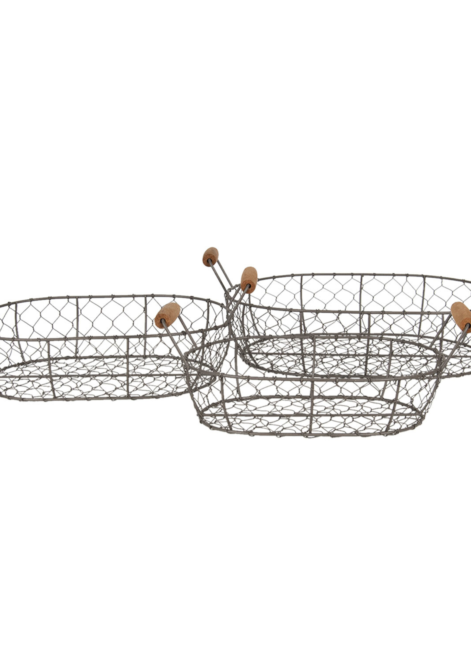 Clayre & Eef Manden (3) 42*27*15 / 38*23*14 / 34*19*13 cm 6Y3769