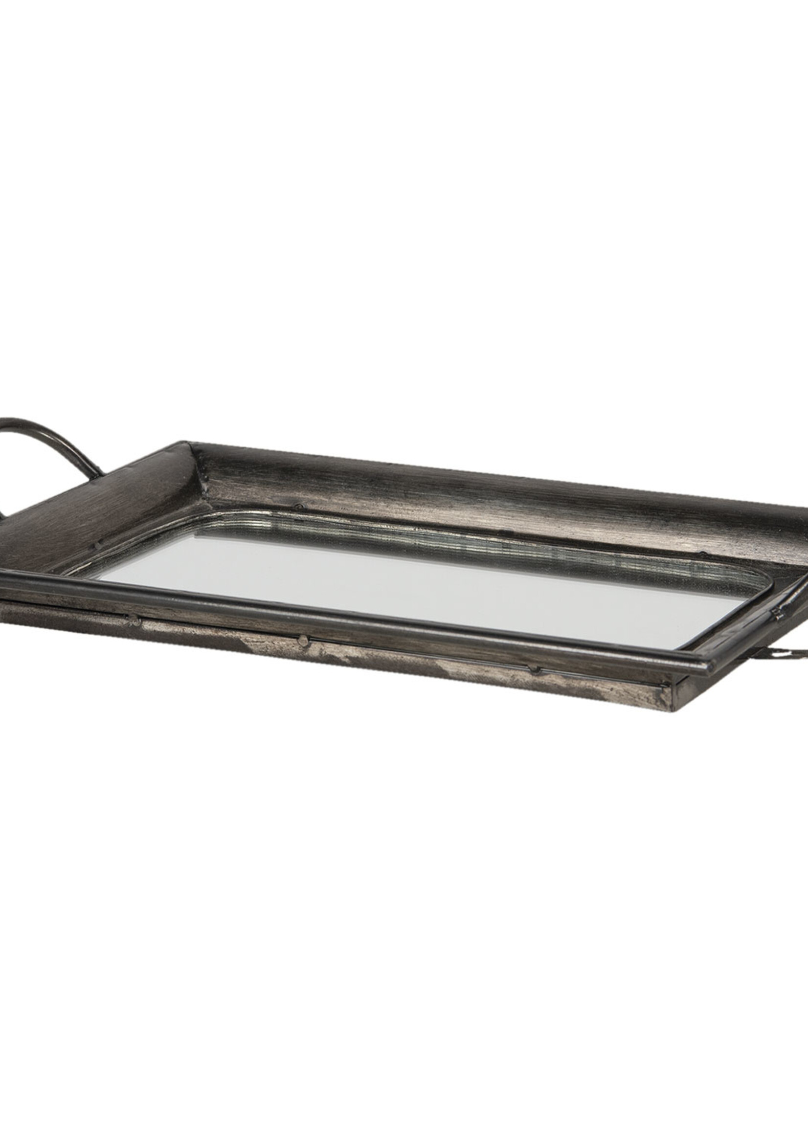 Clayre & Eef Plateau avec miroir 48*25*7 cm 6Y3865