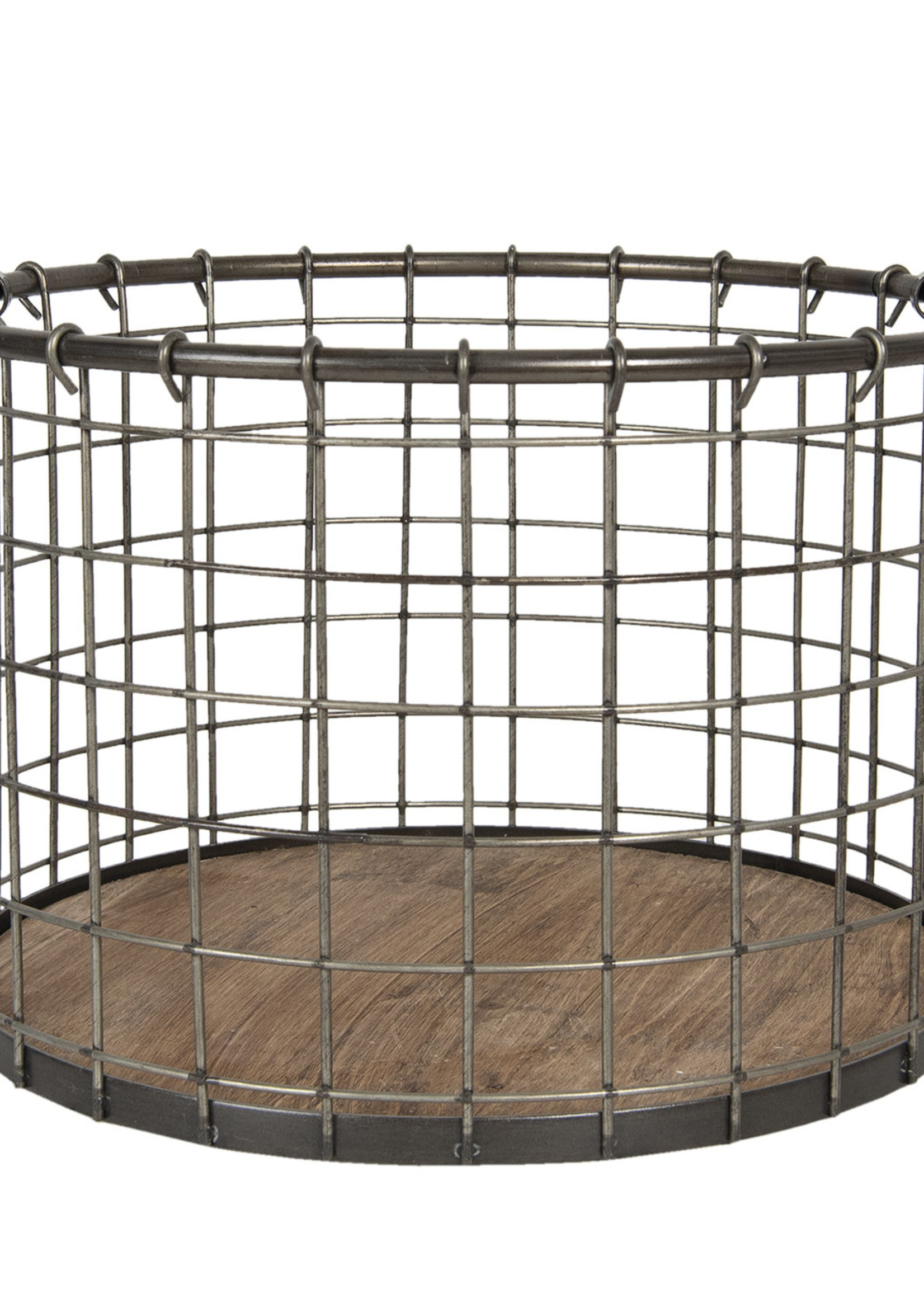 Clayre & Eef Ijzeren mand Ø 40*25 cm 6Y3966