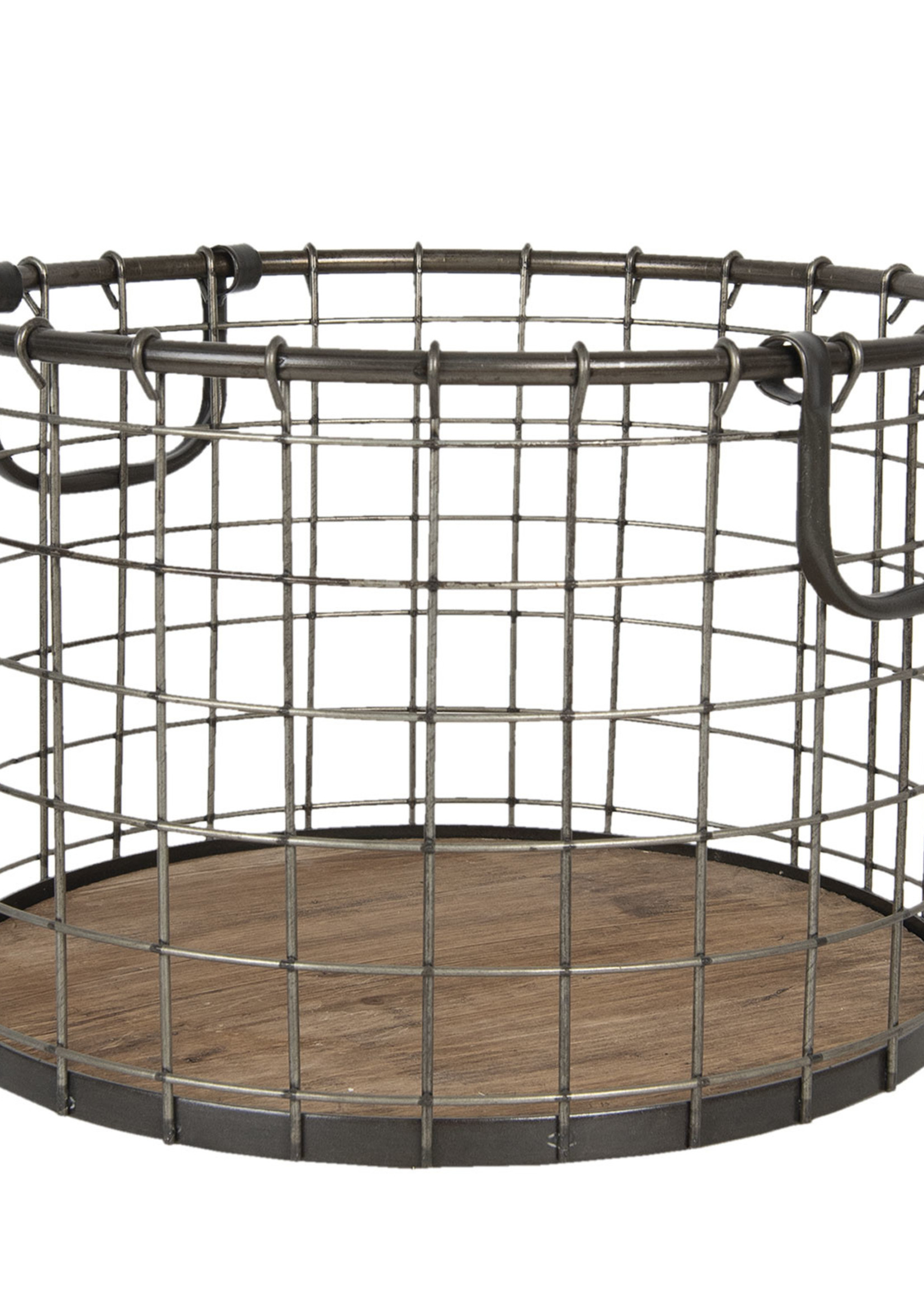 Clayre & Eef Ijzeren mand Ø 40*25 cm 6Y3966