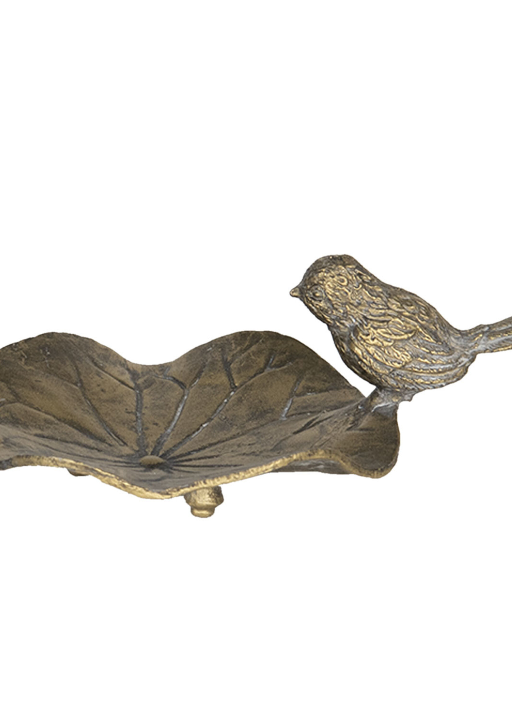 Clayre & Eef Schaaltje vogel 13*9*4 cm 6Y4026