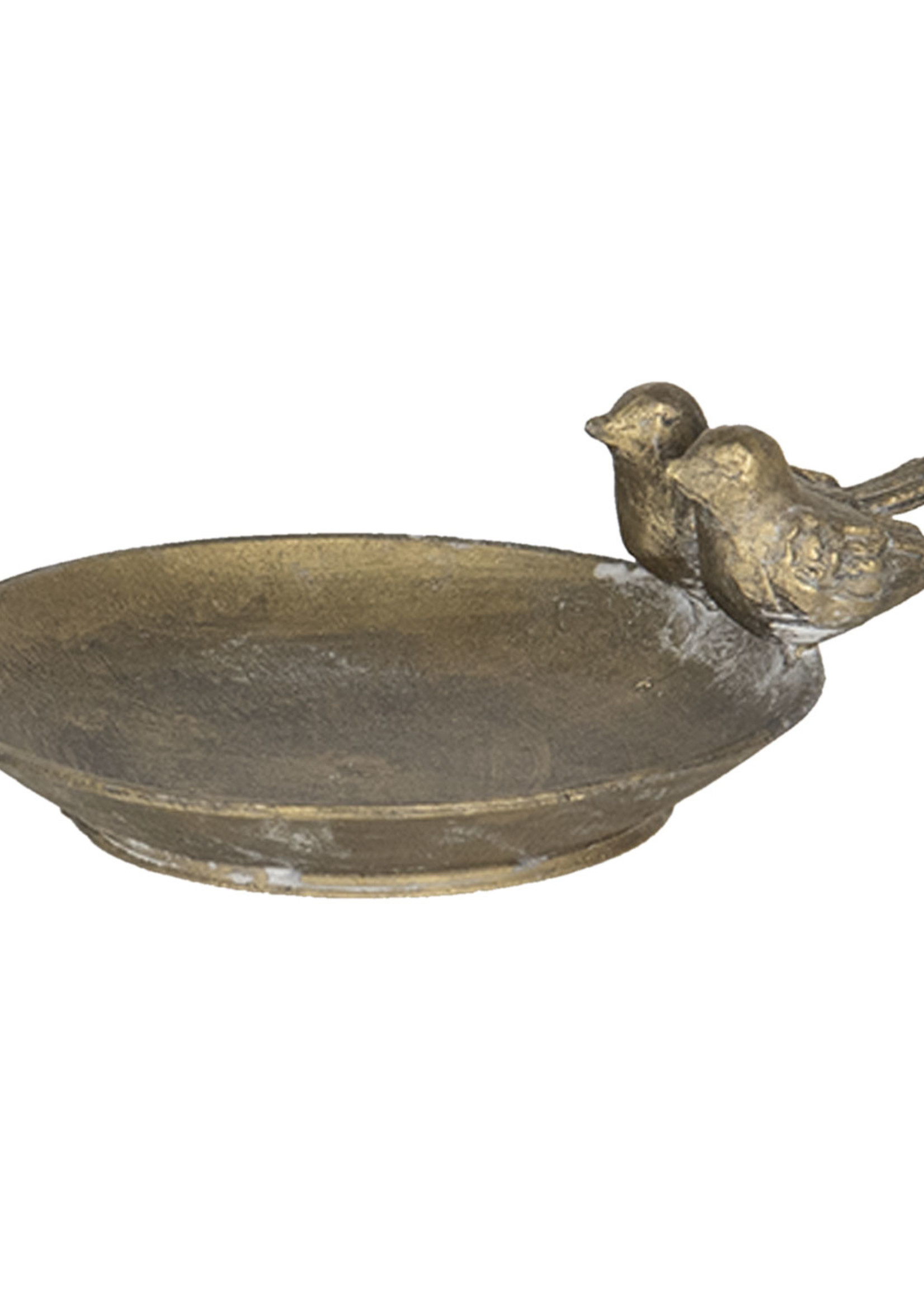 Clayre & Eef Schaaltje vogel 11*9*2 cm 6Y4027