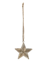 Clayre & Eef Décoration pendentif étoile 14*2*15 cm 6Y4034