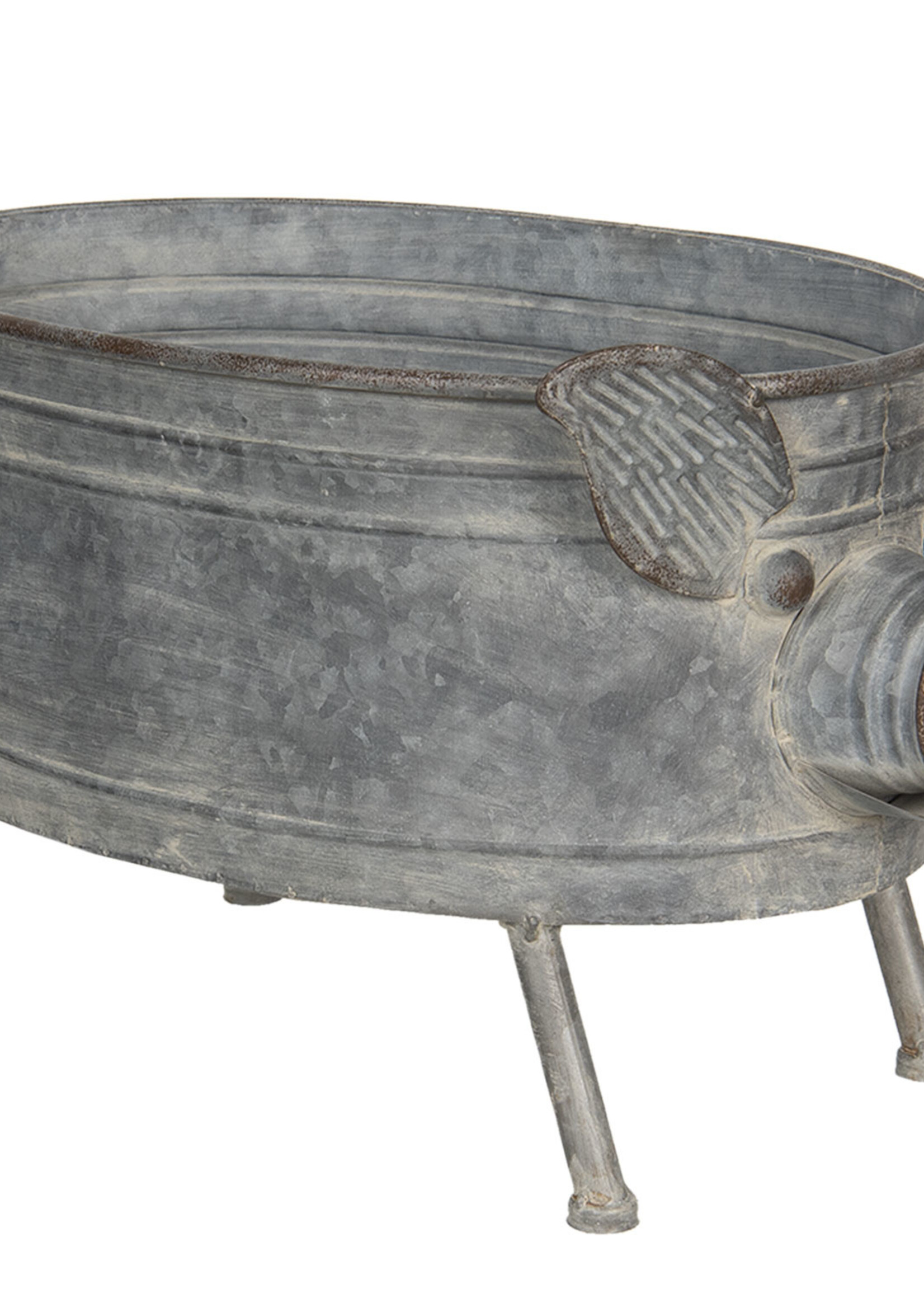 Clayre & Eef Planthouder varken (2) 27*27*40 / 20*21*28 cm 6Y4175