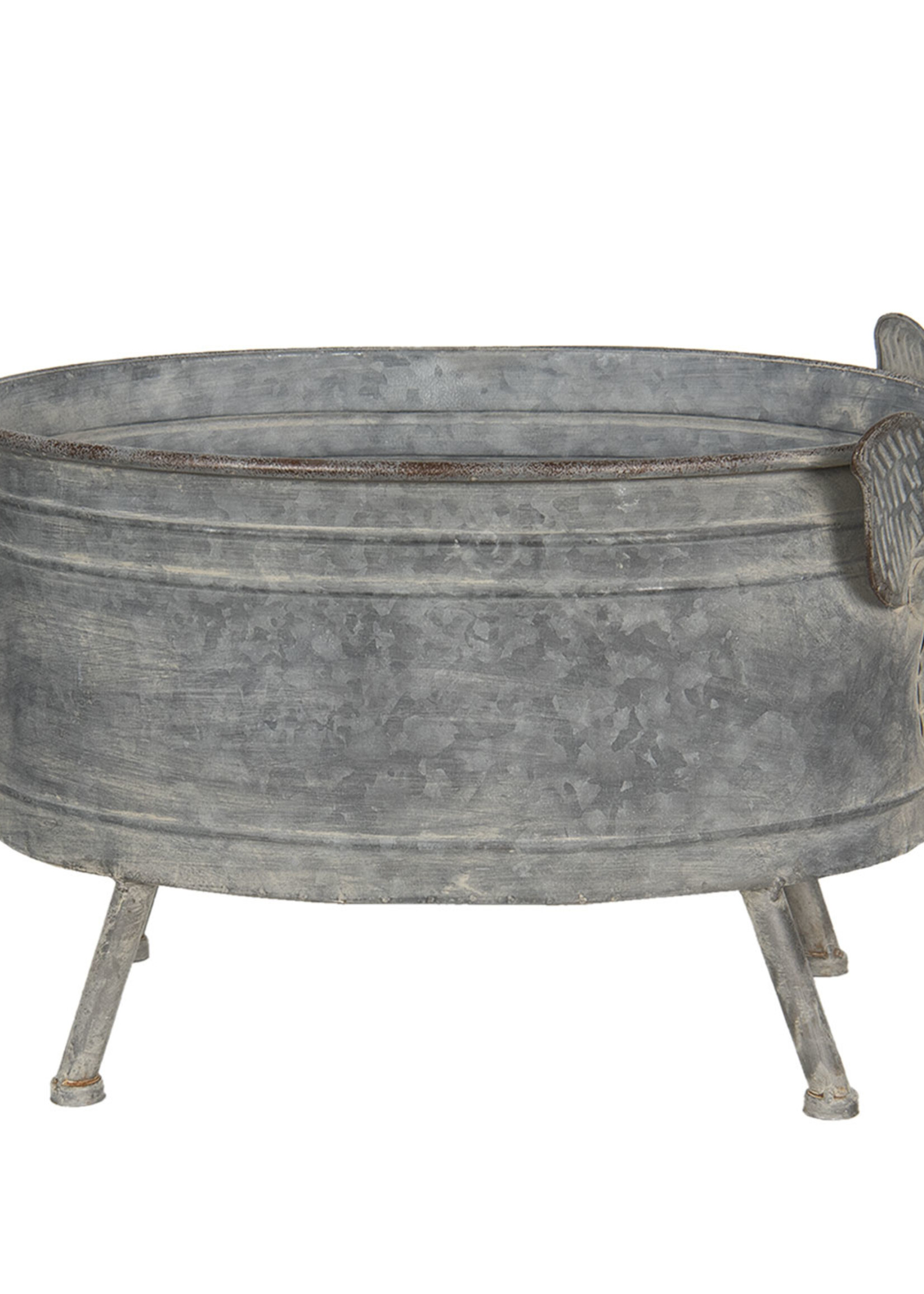 Clayre & Eef Planthouder varken (2) 27*27*40 / 20*21*28 cm 6Y4175