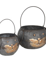 Clayre & Eef Porte-plantes (2) Ø 25*17/35 / Ø 19*15/30 cm 6Y4177