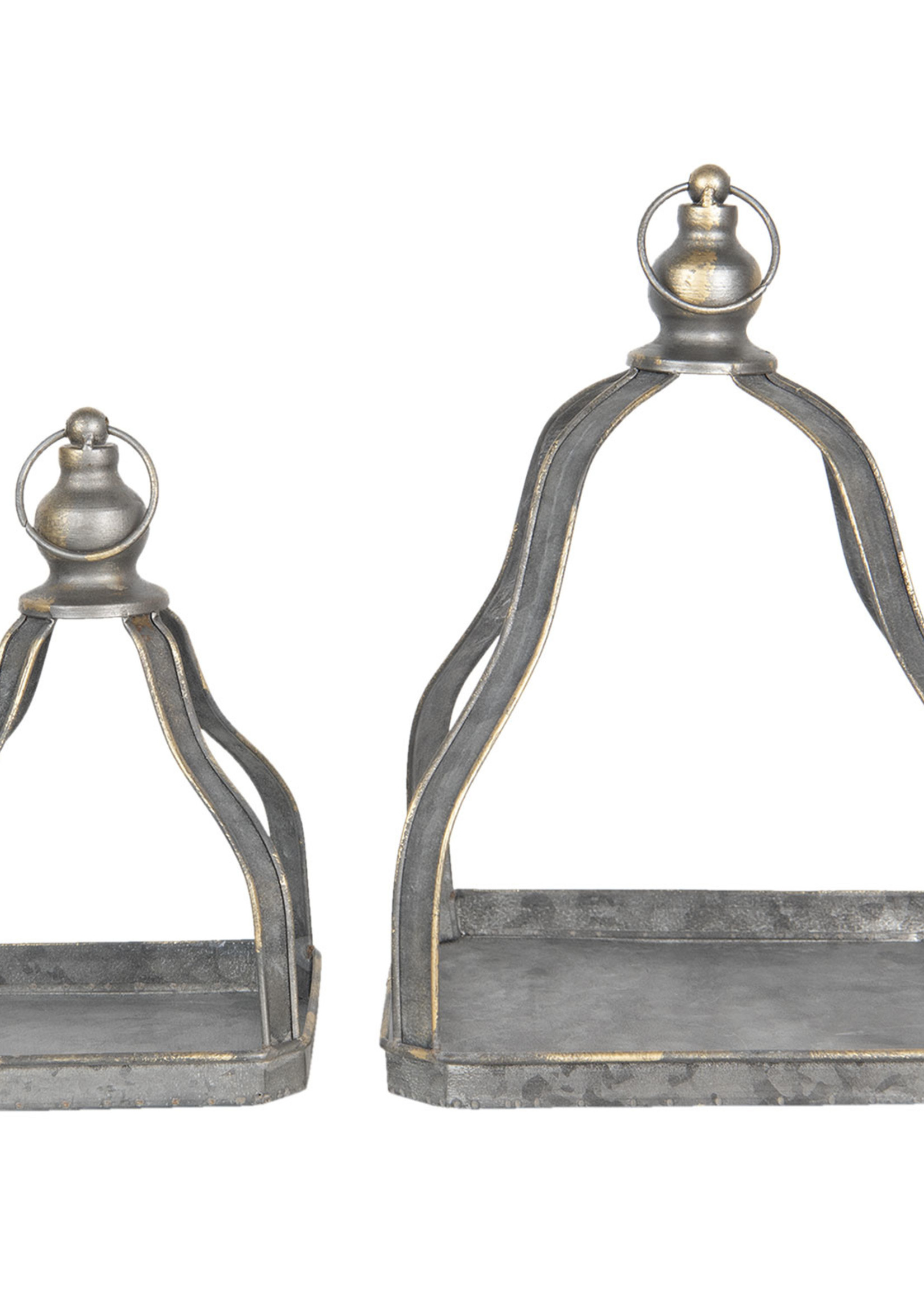 Clayre & Eef Assiette décoratif (2) 23*23*32 / 15*15*23 cm 6Y4179