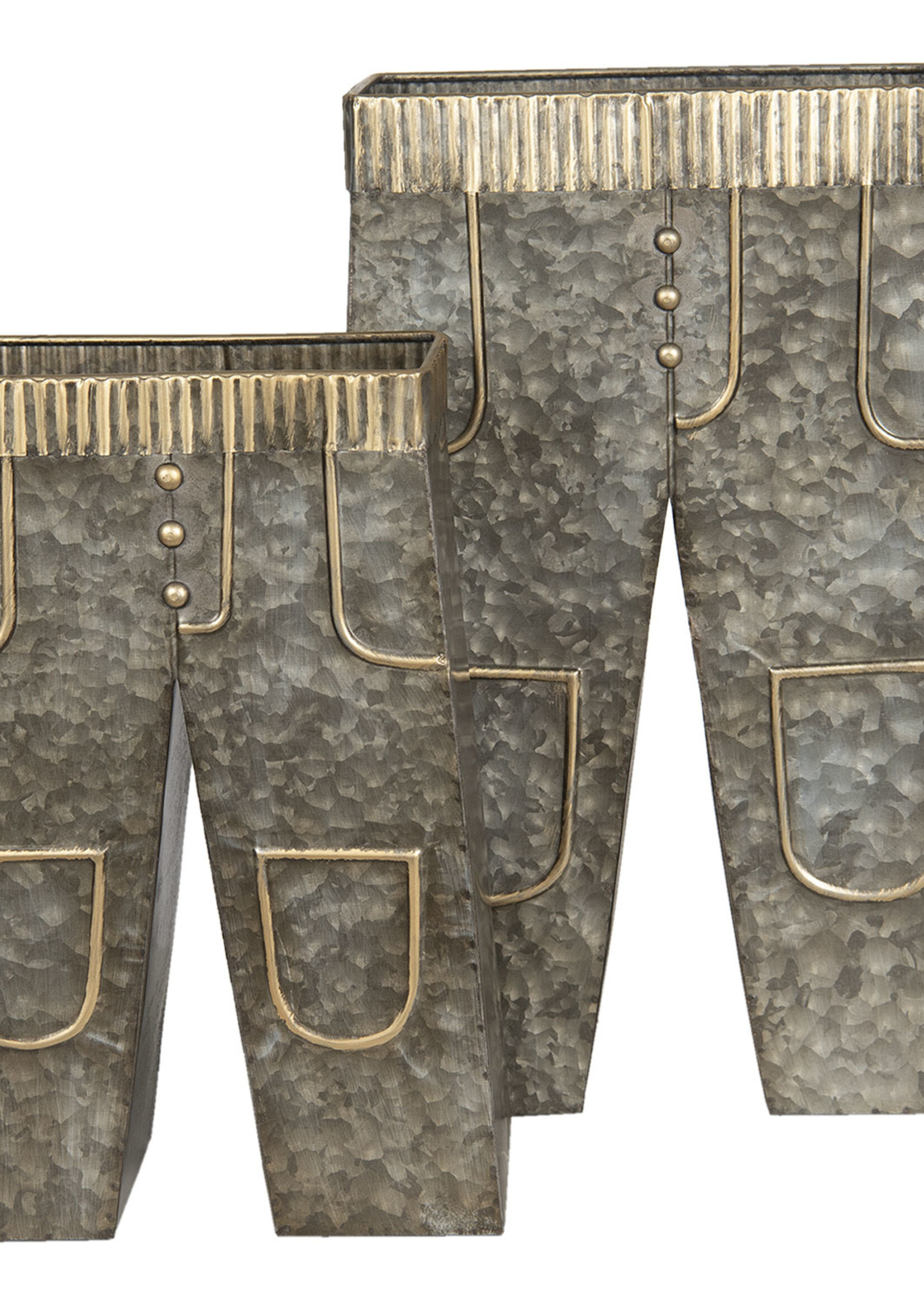 Clayre & Eef Porte-plantes pantalon (2) 31*14*45 / 25*11*35 cm 6Y4180