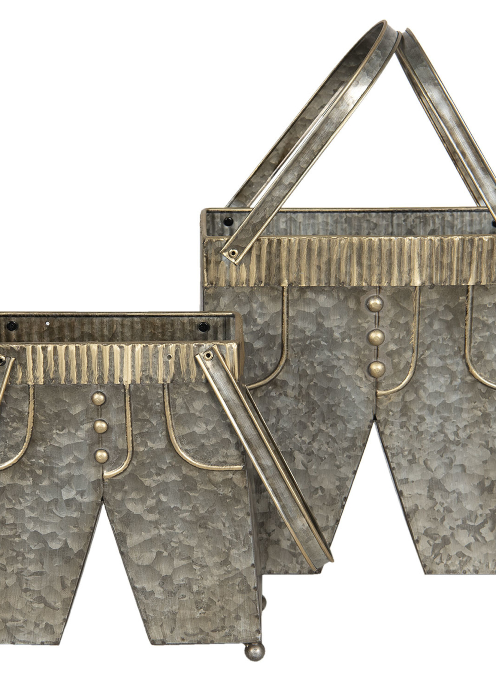 Clayre & Eef Porte-plantes pantalon (2) 28*15*30/50 / 23*12*24/43 cm 6Y4184