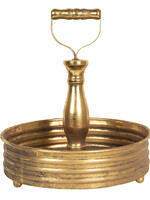 Clayre & Eef Dienblad met handgreep Ø 25*27 cm 6Y4189