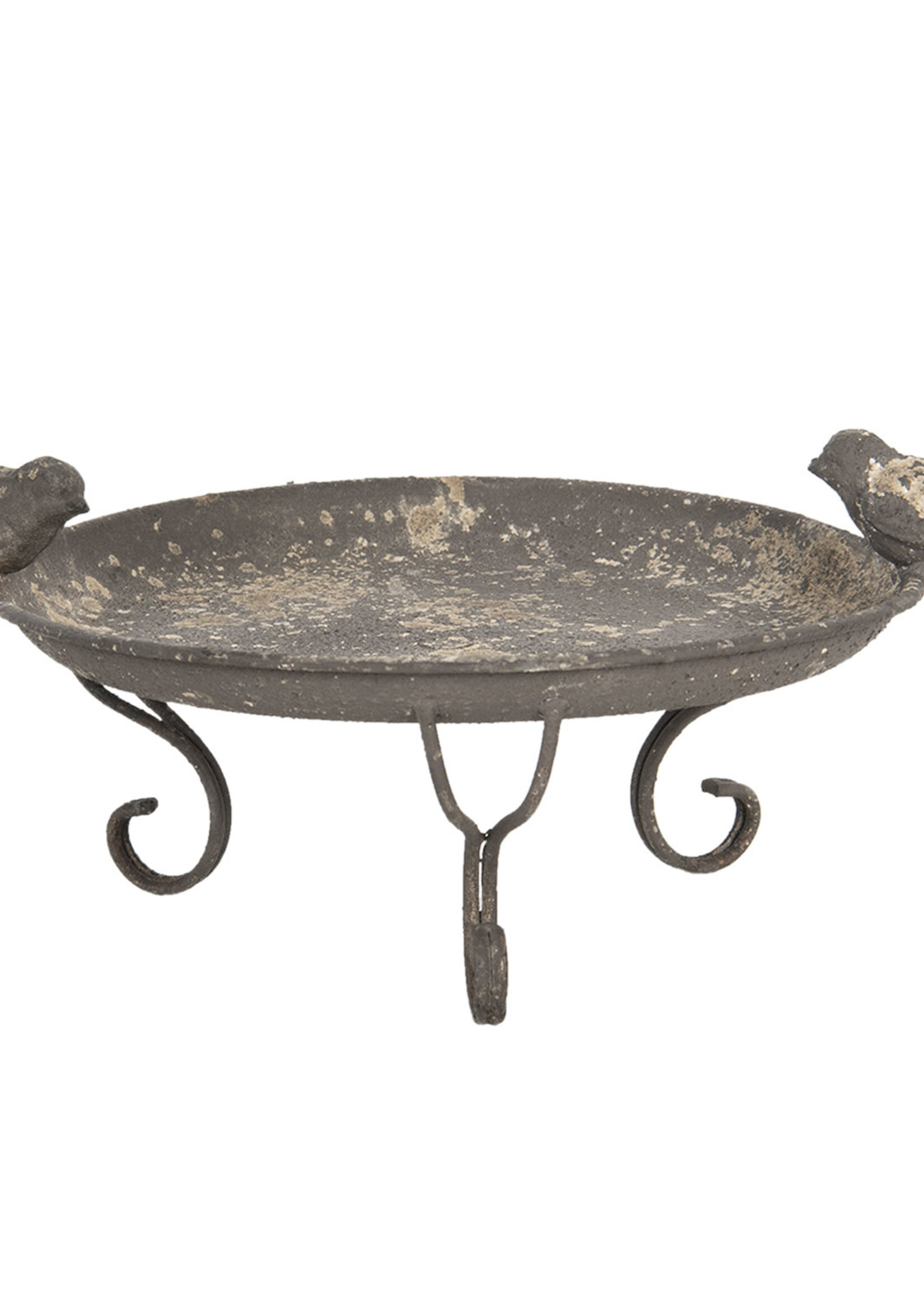 Clayre & Eef Décoration assiette oiseaux 31*24*12 cm 6Y4194
