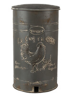 Clayre & Eef Poubelle à pédale Ø 27*45 cm 6Y4244