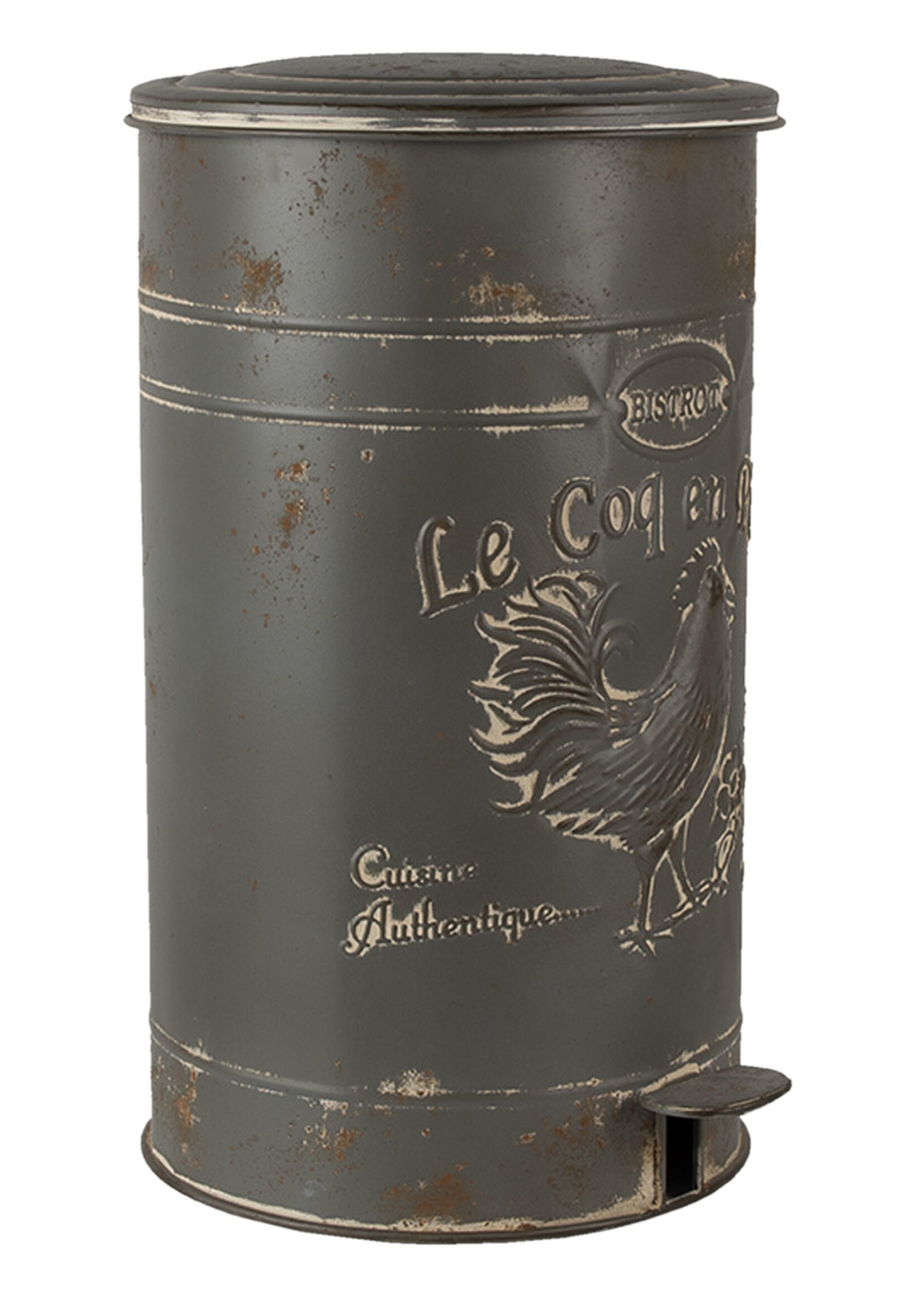 Clayre & Eef Poubelle à pédale Ø 27*45 cm 6Y4244