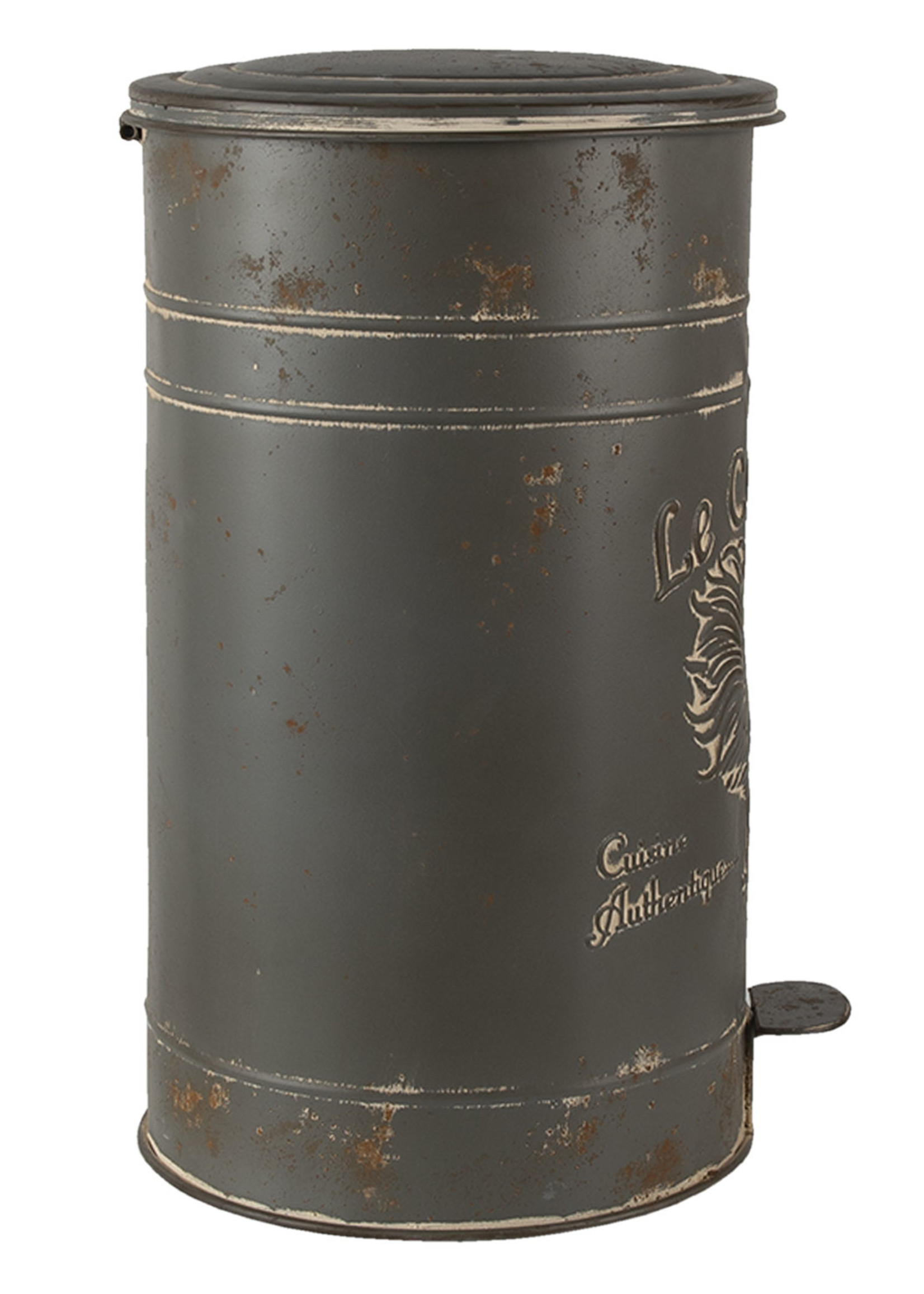 Clayre & Eef Poubelle à pédale Ø 27*45 cm 6Y4244