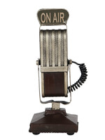 Clayre & Eef Decoratieve model microfoon 9*9*24 cm 6Y4258