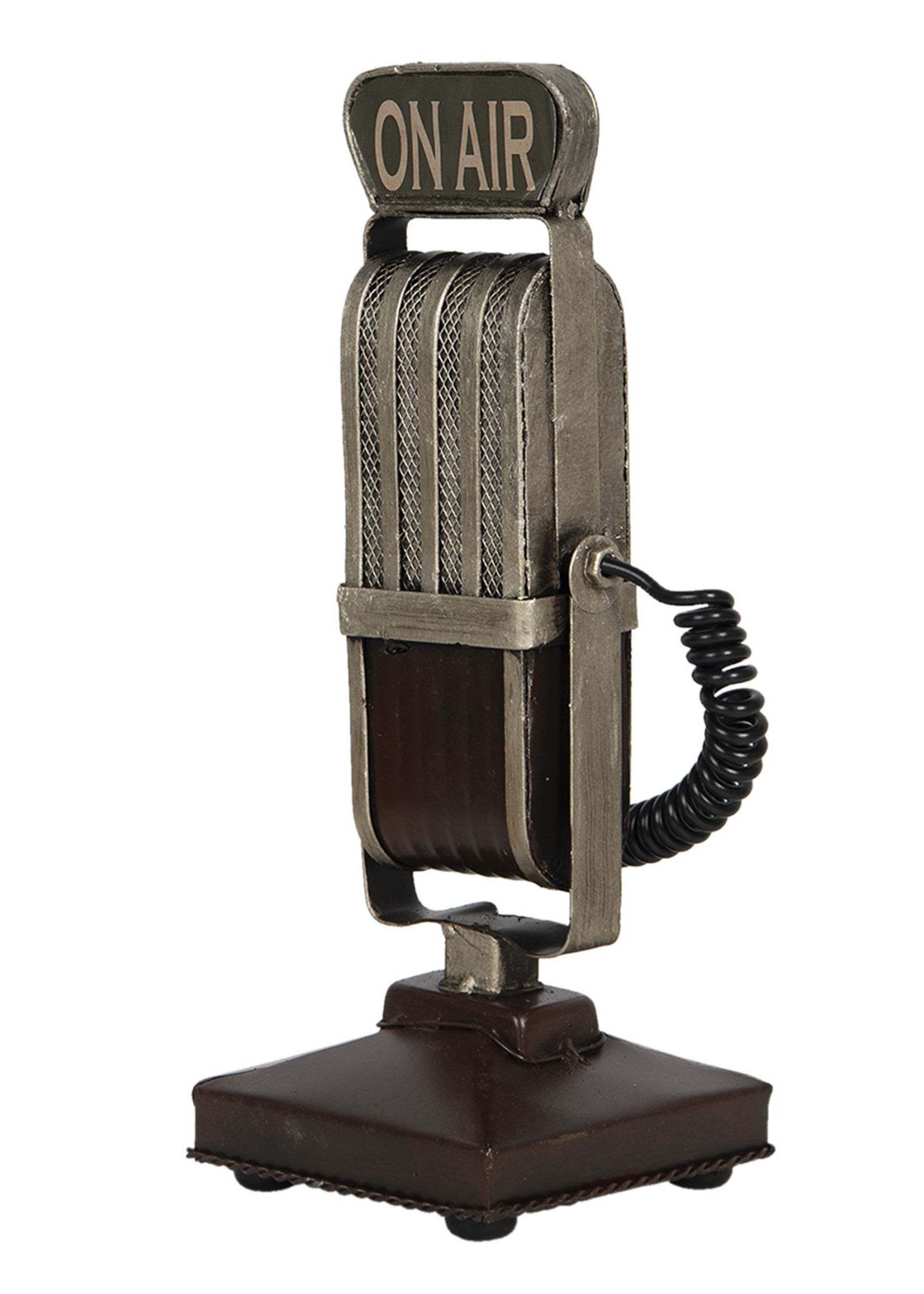 Clayre & Eef Microphone modèle décoratif 9*9*24 cm 6Y4258