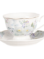 Clayre & Eef Tasse et soucoupe 12*9*7 / Ø 14*2 cm / 220 ml BUTKS