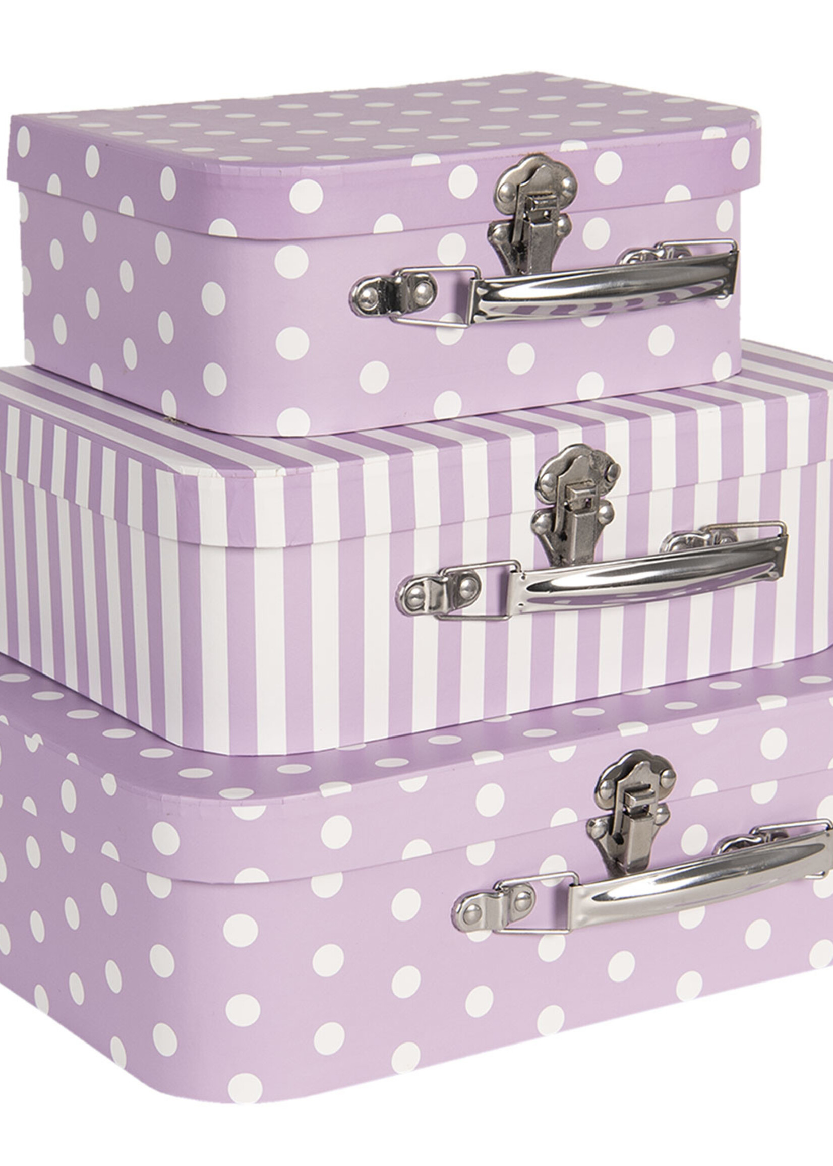 Clayre & Eef Décoration valise (3) 30*21*9/25*18*9/20*16*8 cm CC60022