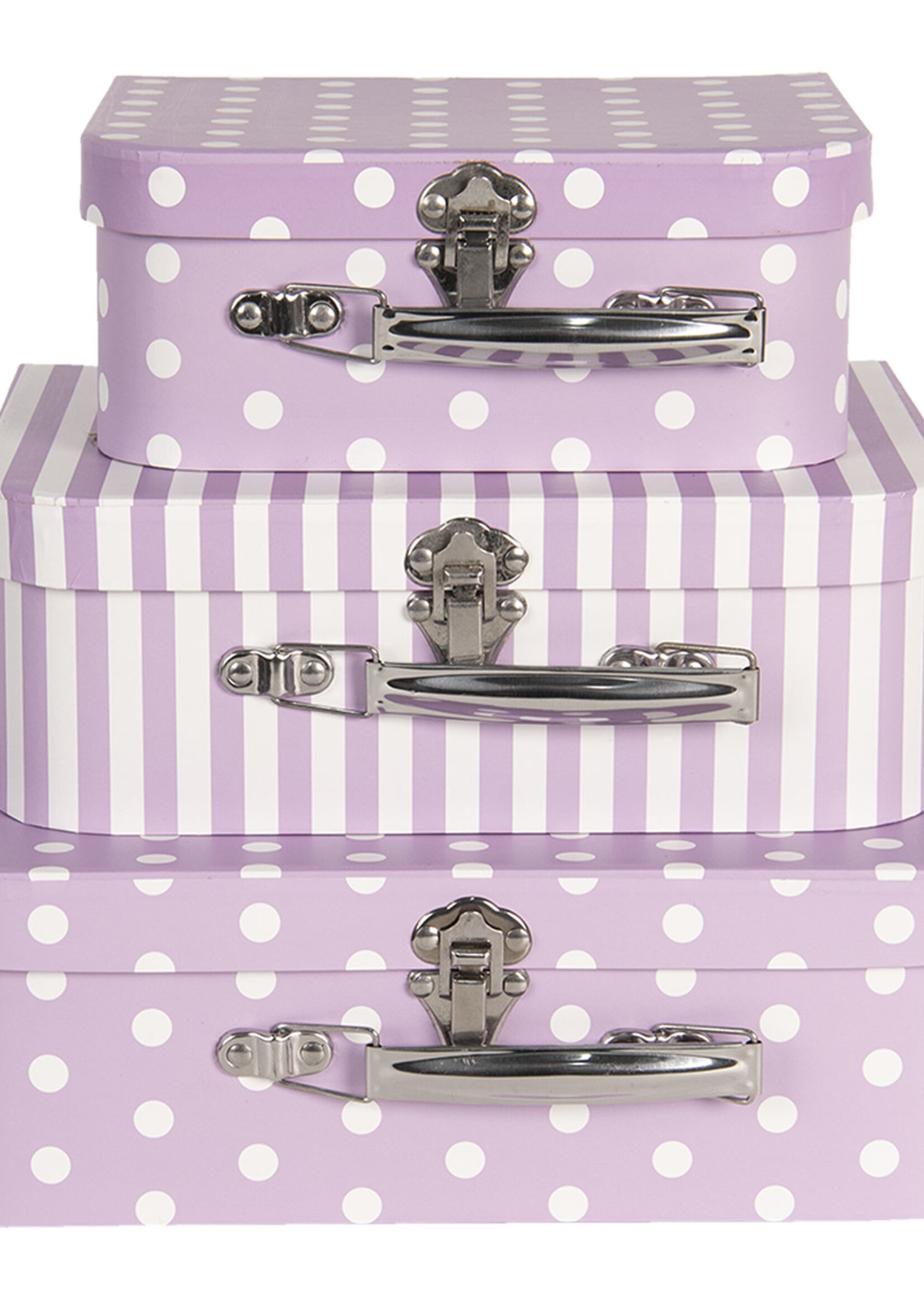 Clayre & Eef Decoratie koffer (3) 30*21*9/25*18*9/20*16*8 cm CC60022