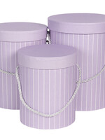 Clayre & Eef Boîte de chapeau (3) Ø 17*14 cm /Ø 15*23 cm /Ø 18*24 cm CC60029L