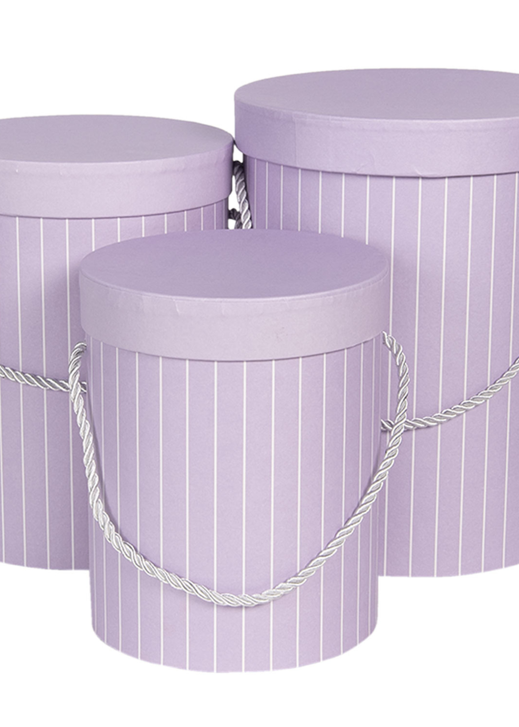 Clayre & Eef Boîte de chapeau (3) Ø 17*14 cm /Ø 15*23 cm /Ø 18*24 cm CC60029L