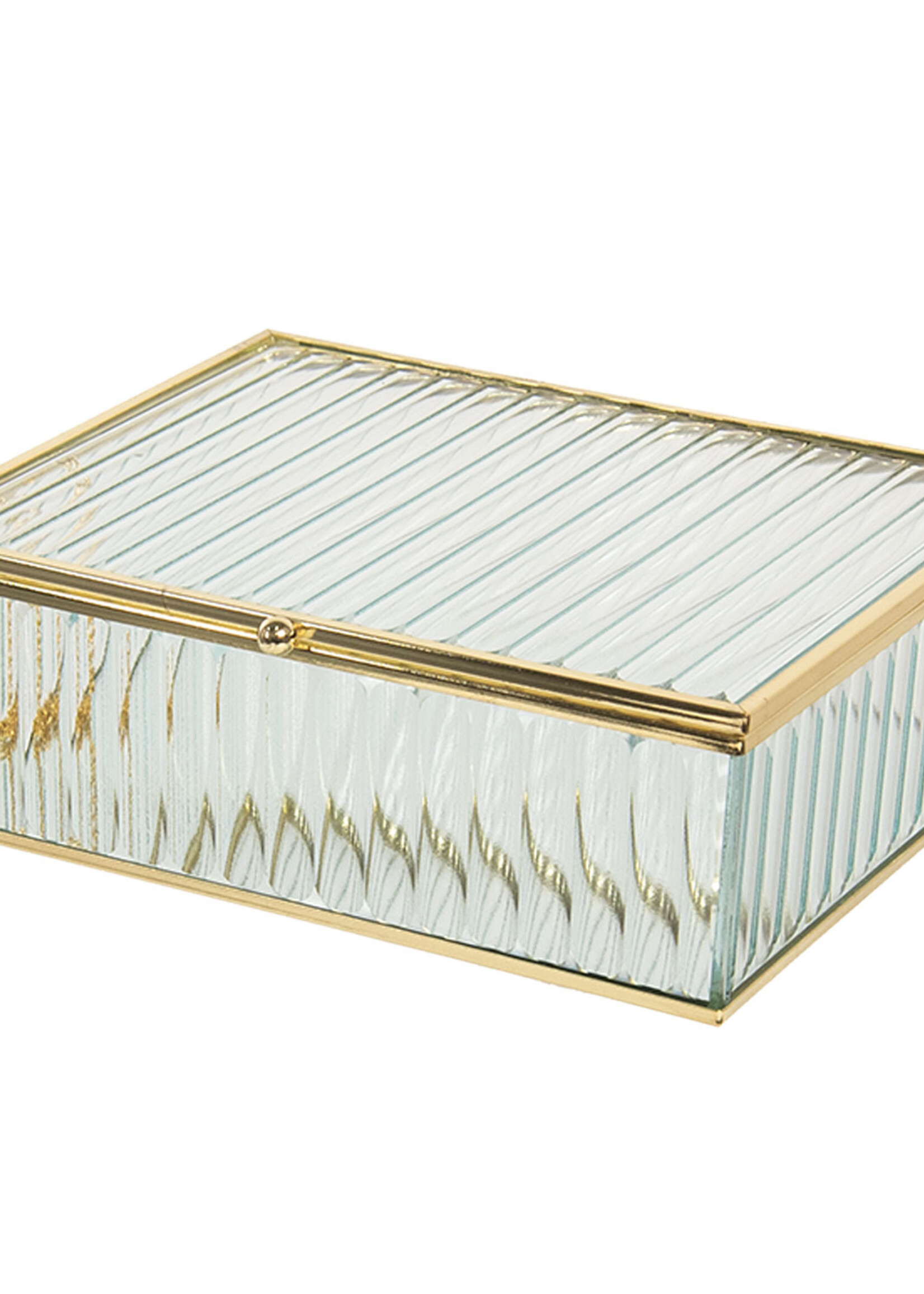 Clayre & Eef Coffret à bijoux 20*16*6 cm CC6GL0019L