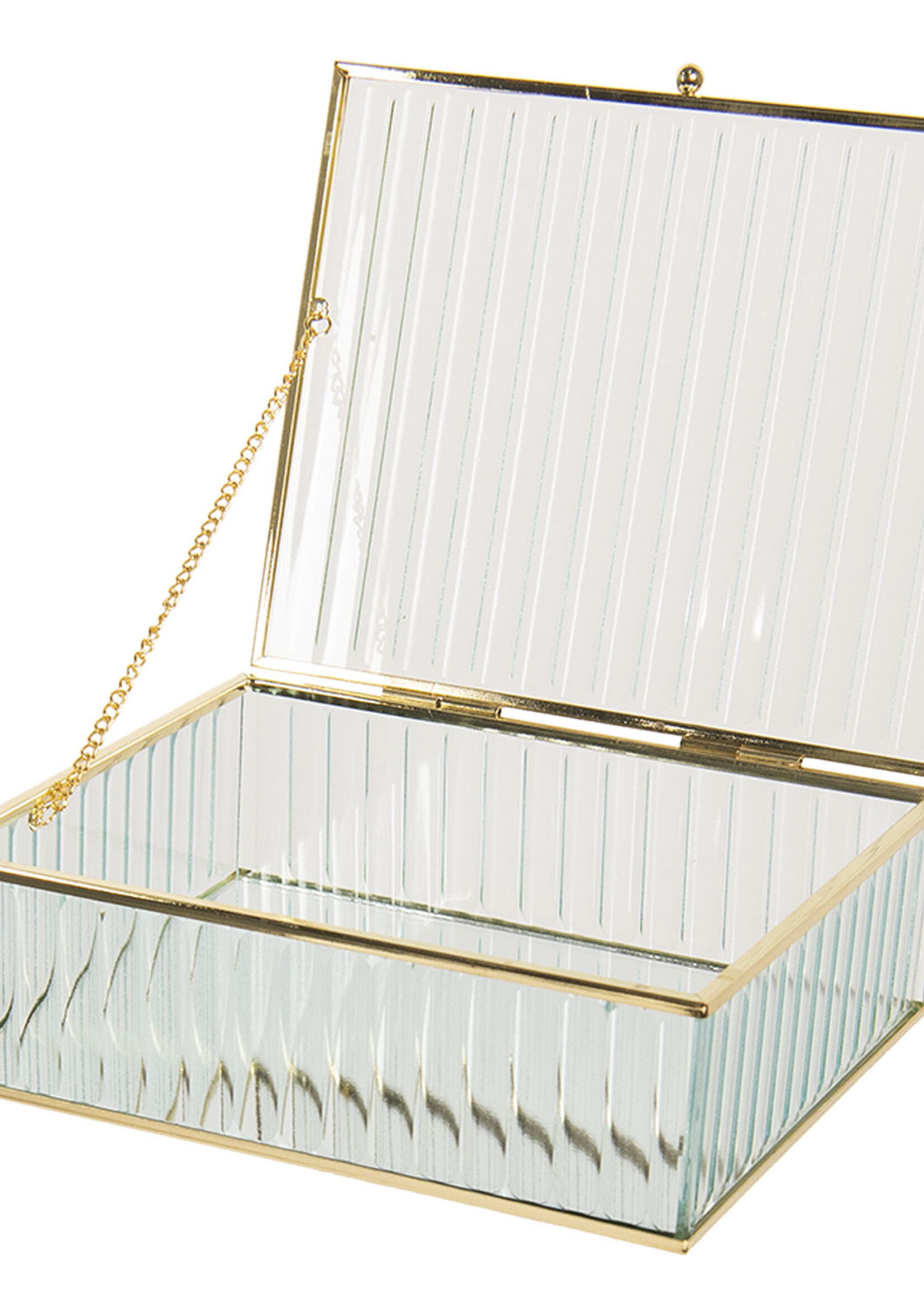 Clayre & Eef Coffret à bijoux 20*16*6 cm CC6GL0019L