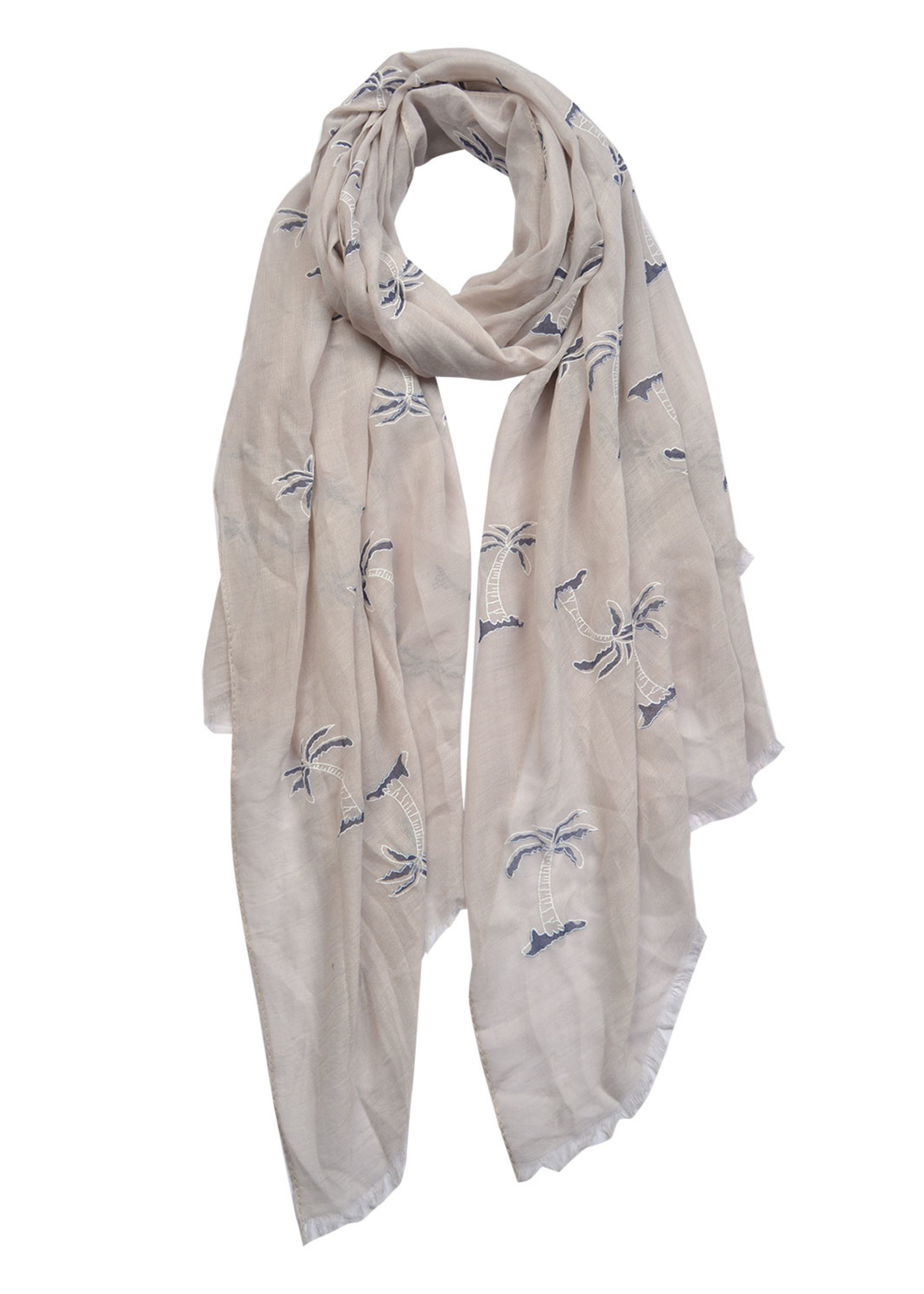 Clayre & Eef Sjaal 70*180 cm grijs JZSC0425G