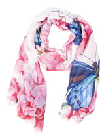 Clayre & Eef Sjaal 70*180 cm roze JZSC0435