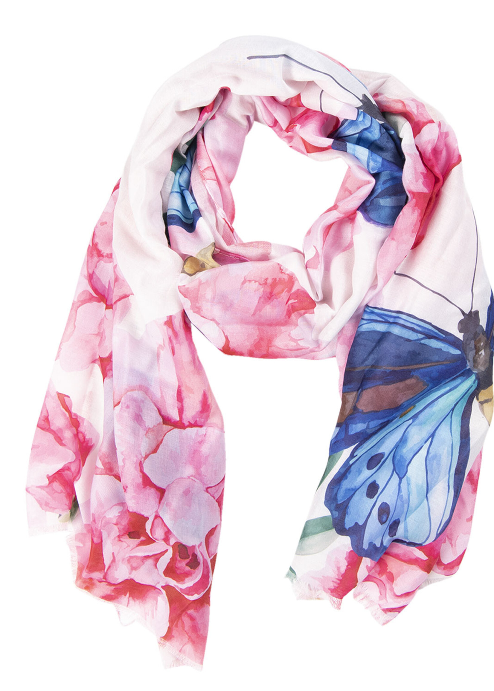 Clayre & Eef Écharpe 70*180 cm rose JZSC0435