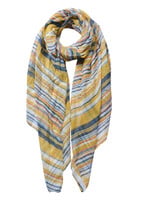 Clayre & Eef Écharpe 70*180 cm jaune JZSC0477Y