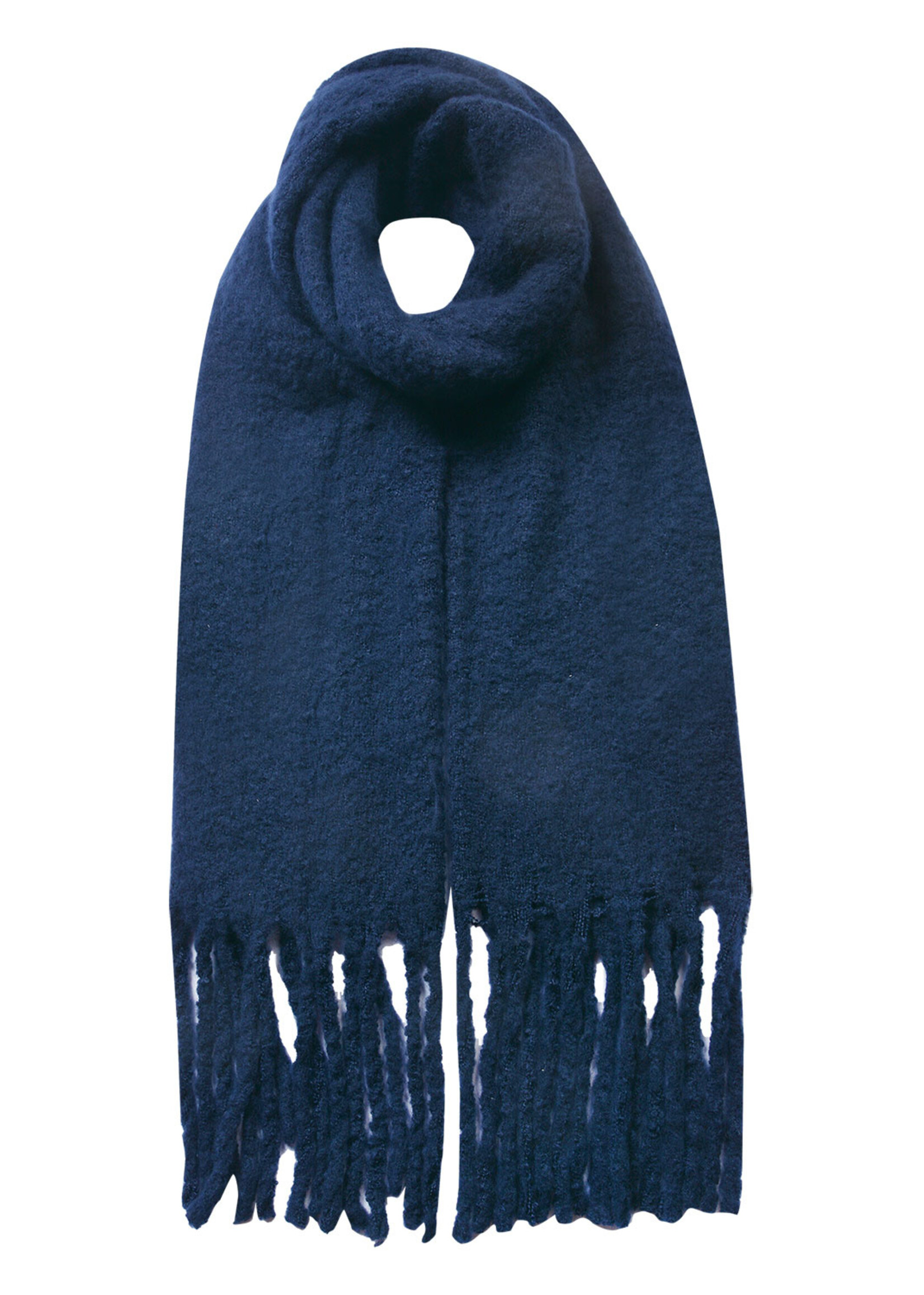 Clayre & Eef Sjaal 50*180 cm blauw JZSC0479BL