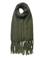 Clayre & Eef Écharpe 50*180 cm vert JZSC0479DGR